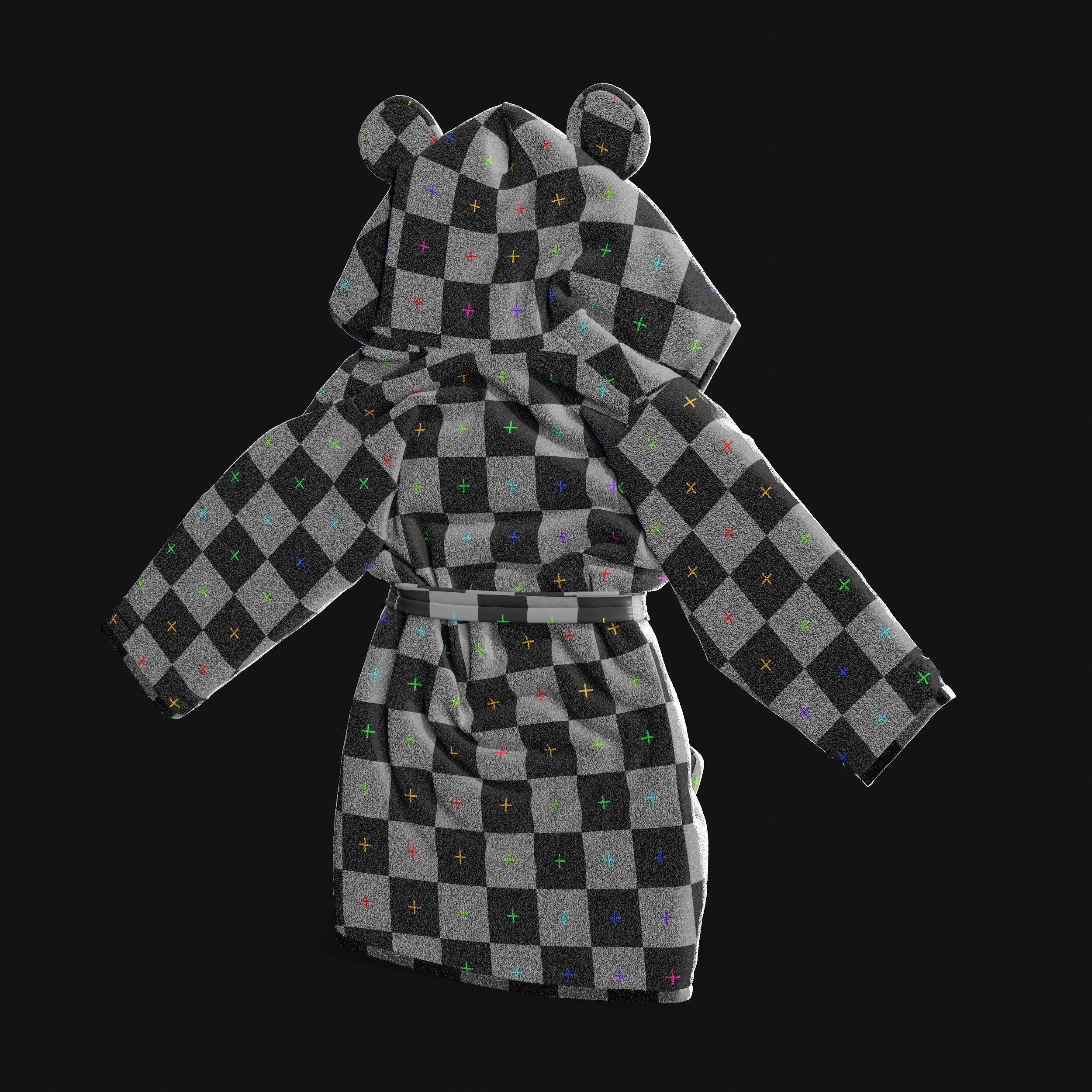 Bathtime products Baby Bathrobe 3D model_25