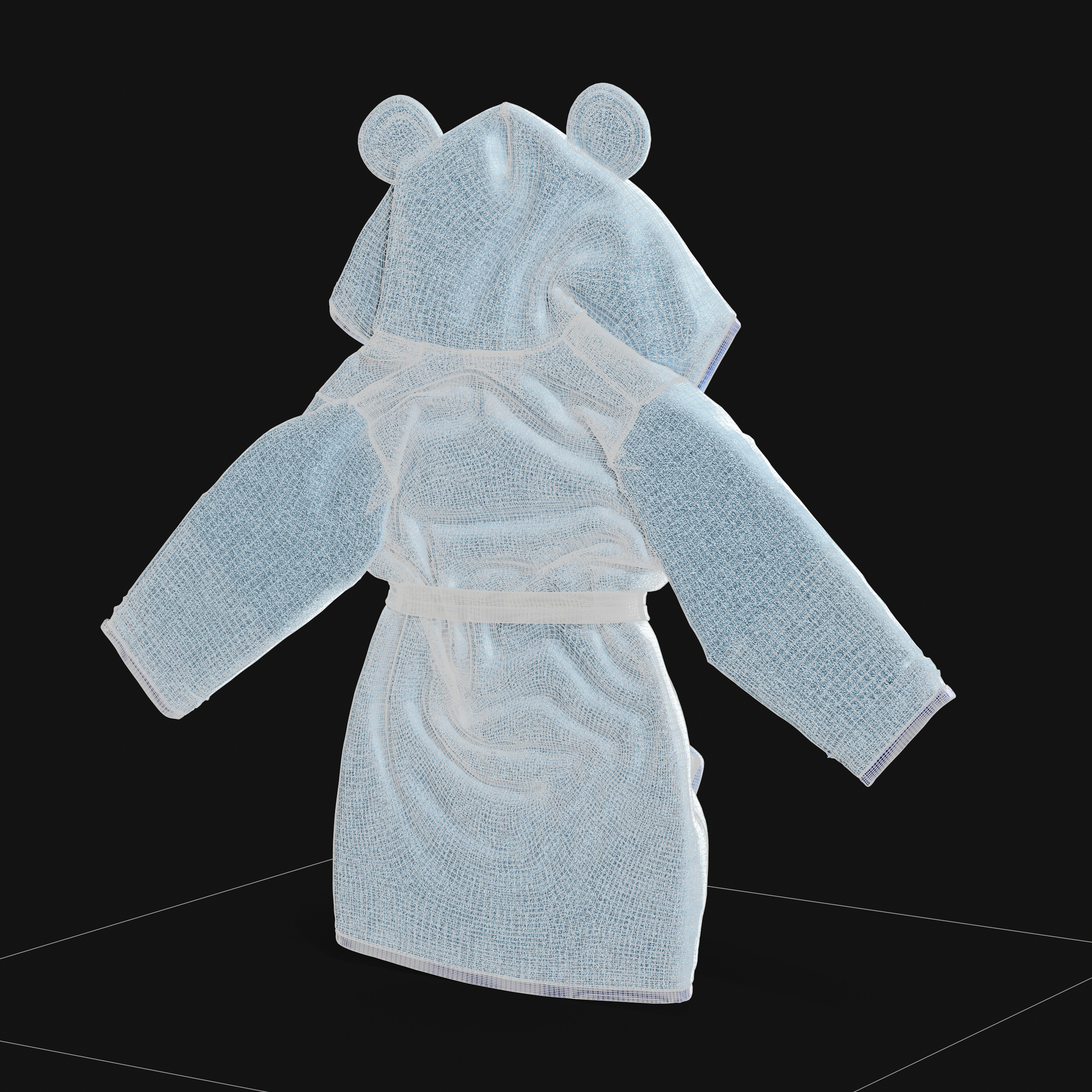 Bathtime products Baby Bathrobe 3D model_15
