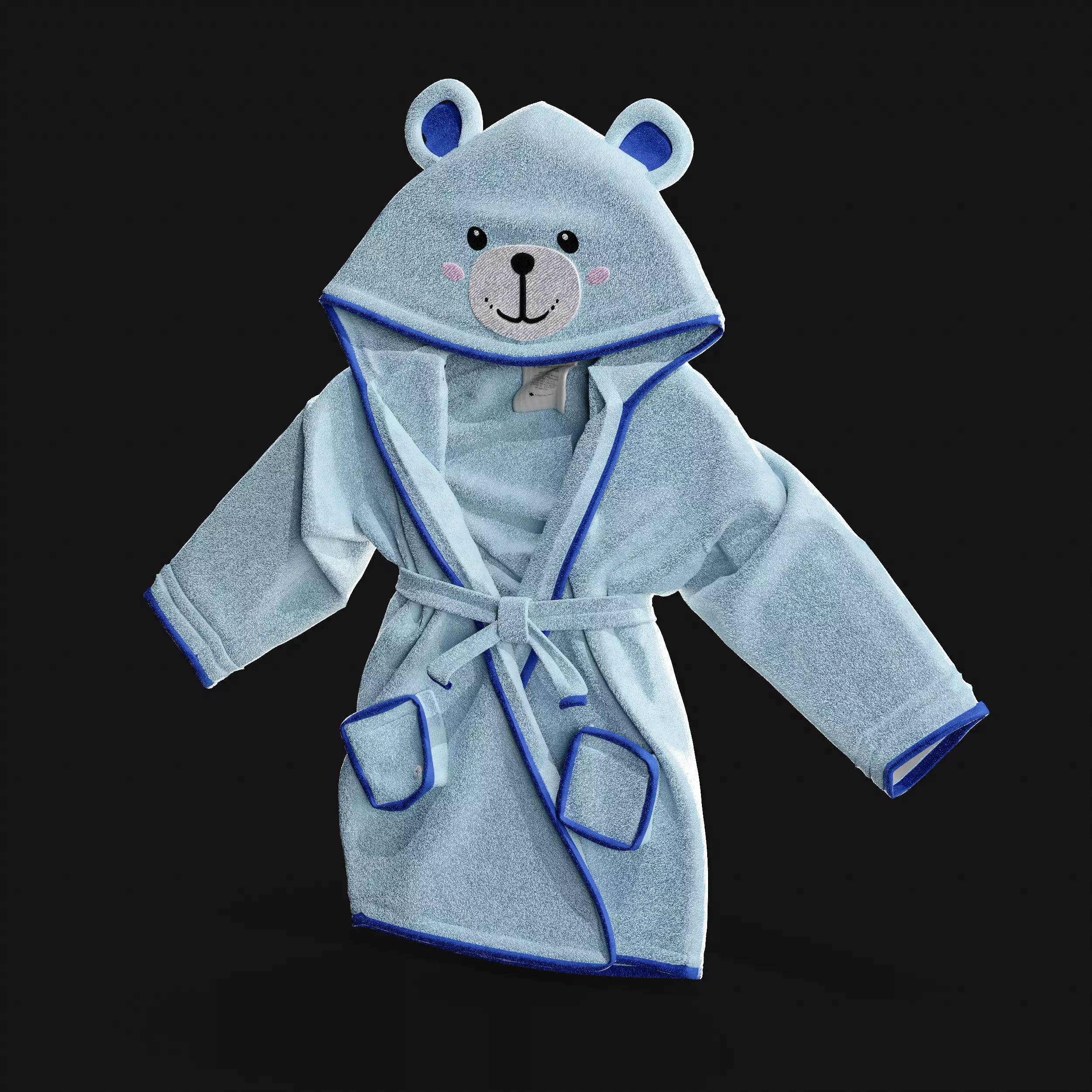 Bathtime products Baby Bathrobe 3D model_0