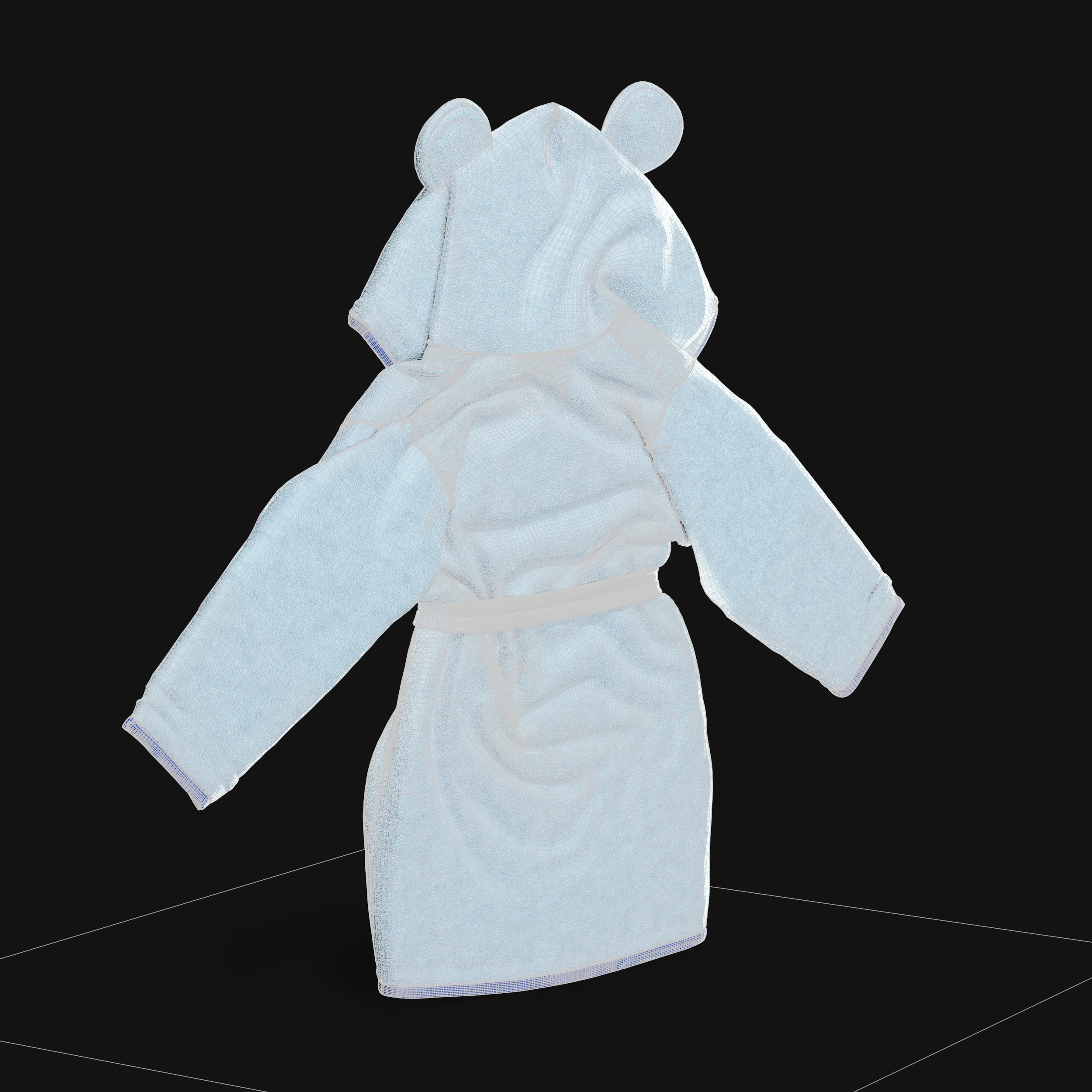 Bathtime products Baby Bathrobe 3D model_17