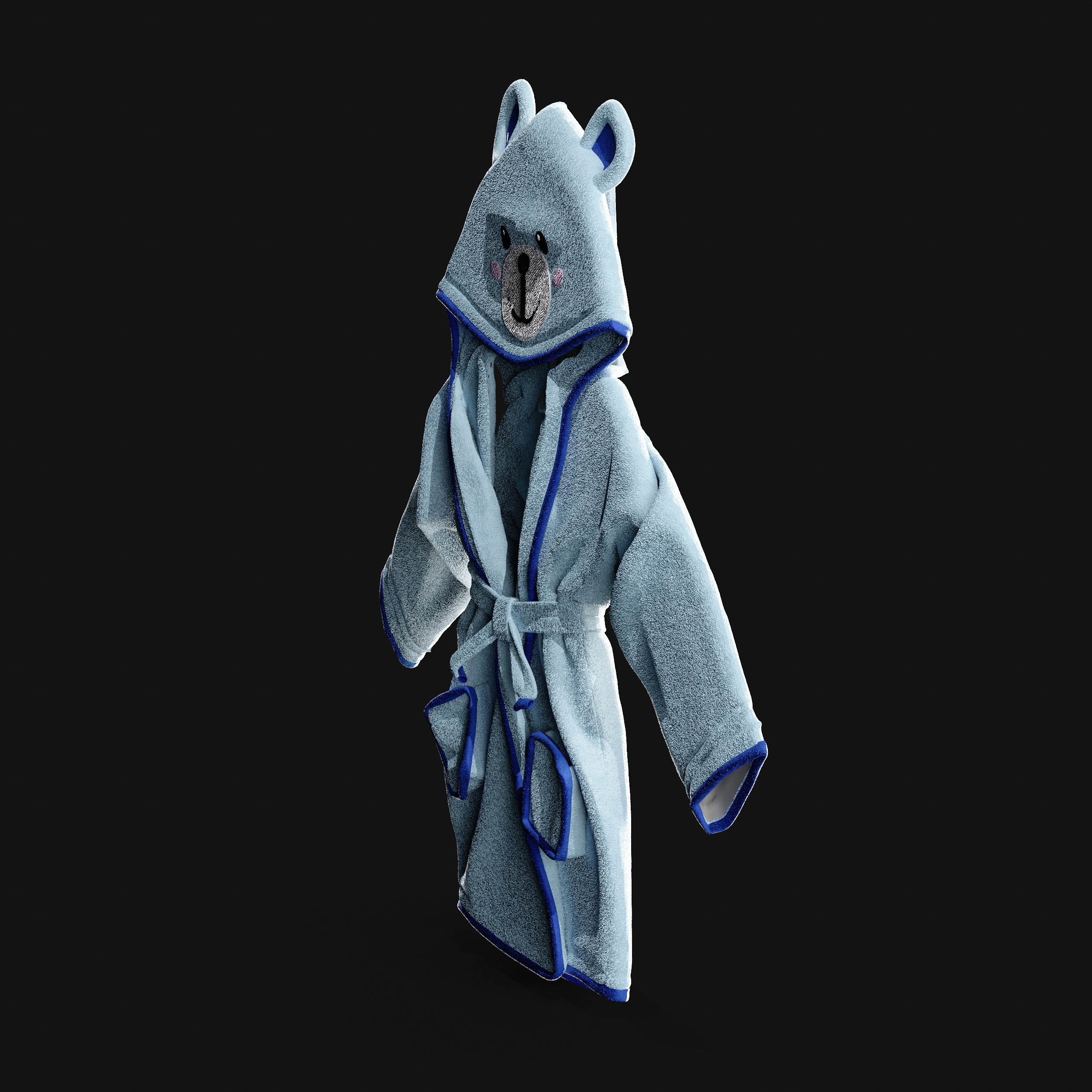 Bathtime products Baby Bathrobe 3D model_9