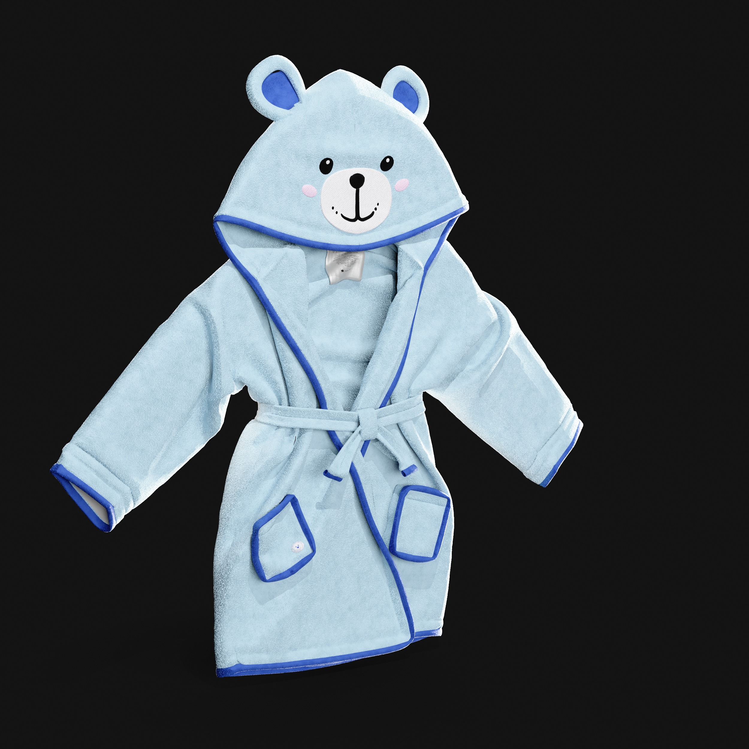 Bathtime products Baby Bathrobe 3D model_2