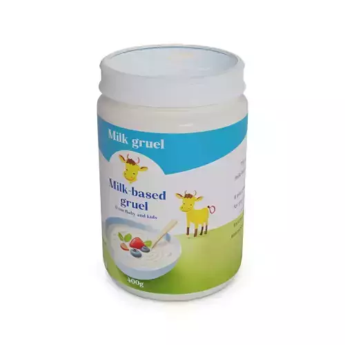 Milk-based gruel from Milk-based gruel from Baby and kids Low-poly 3D model