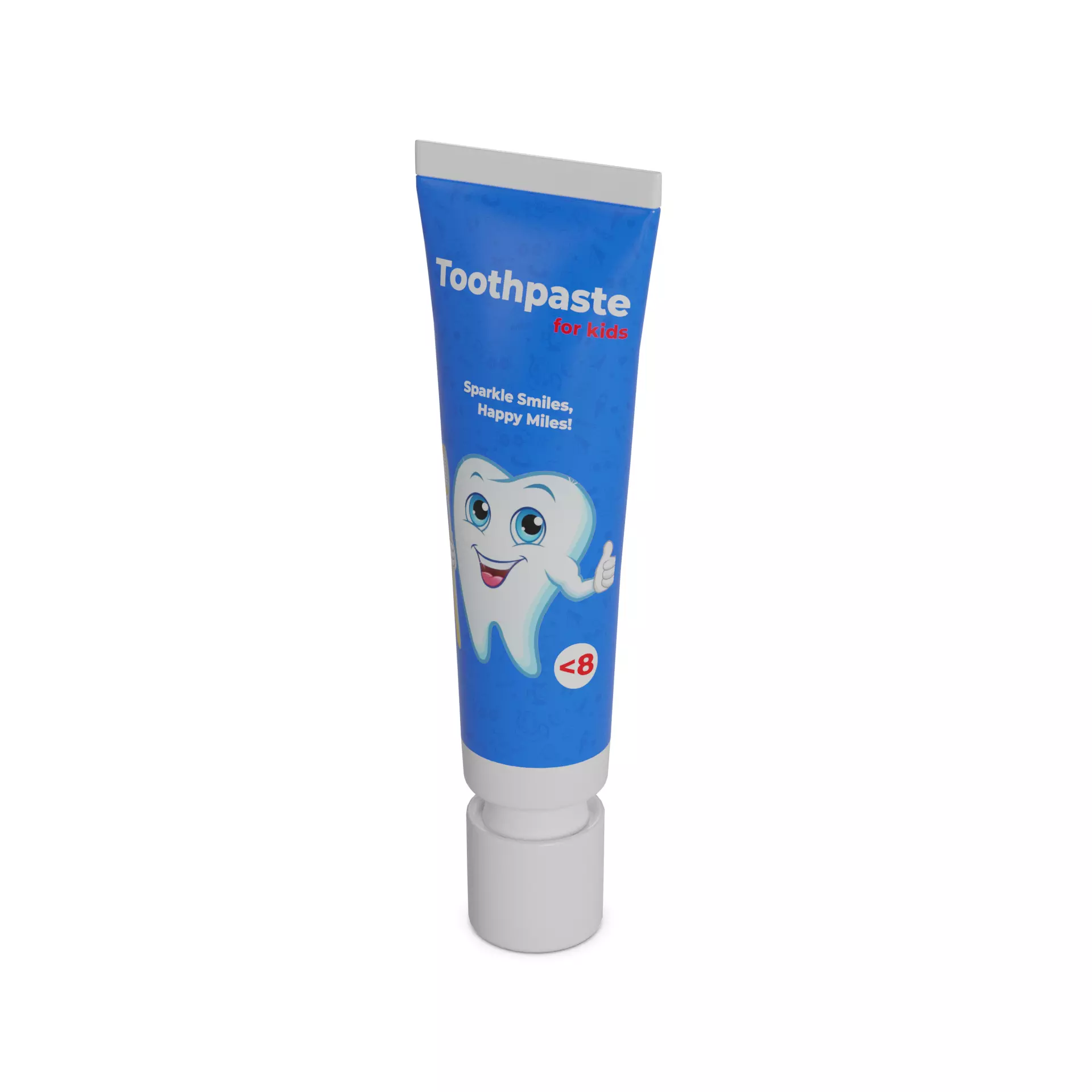 Oral hygiene products Toothpaste Low-poly 3D model_0