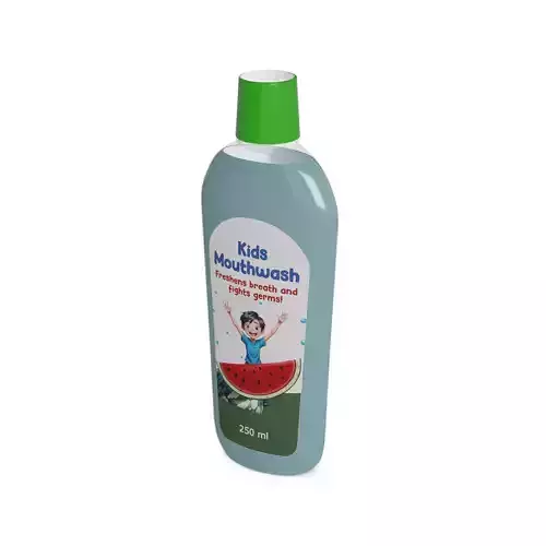 Oral hygiene products Mouthwash Low-poly 3D model