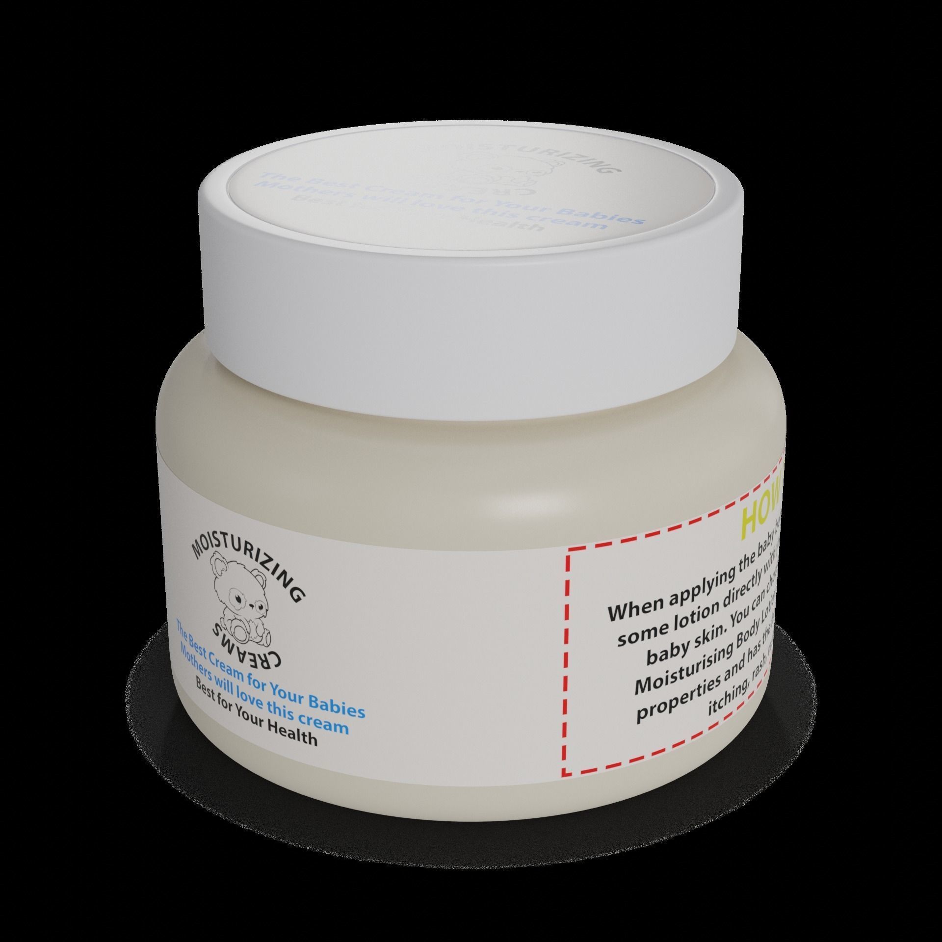 Creams lotions and oils Baby Moisturizing Cream 3D model_1