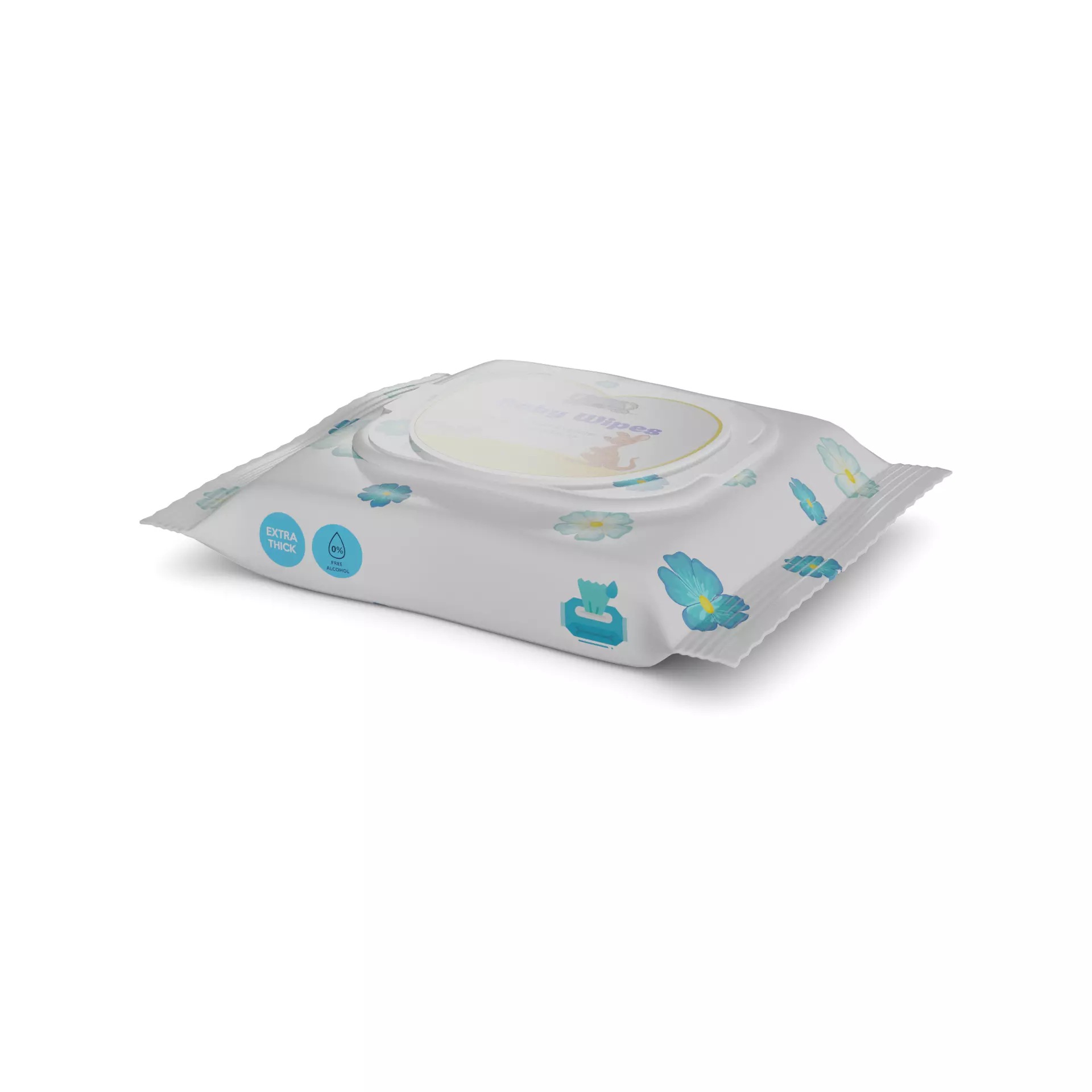 Creams lotions and oils Baby Wipes Low-poly 3D model_0