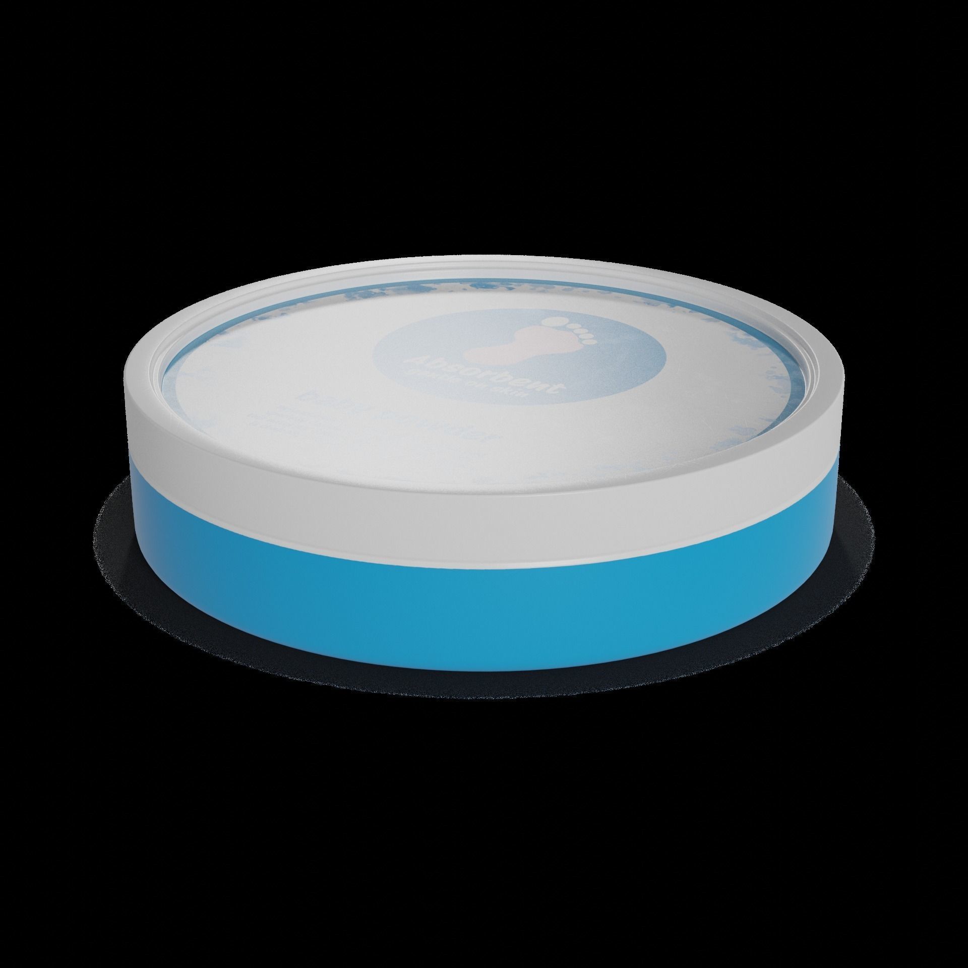 Creams lotions and oils Baby Powder Low-poly 3D model_1