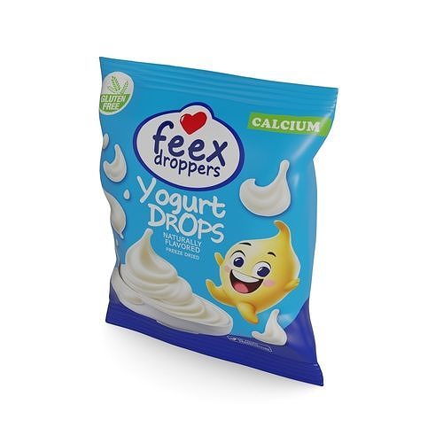 Biscuits rusks and other snacks Yogurt Drops Low-poly 3D model
