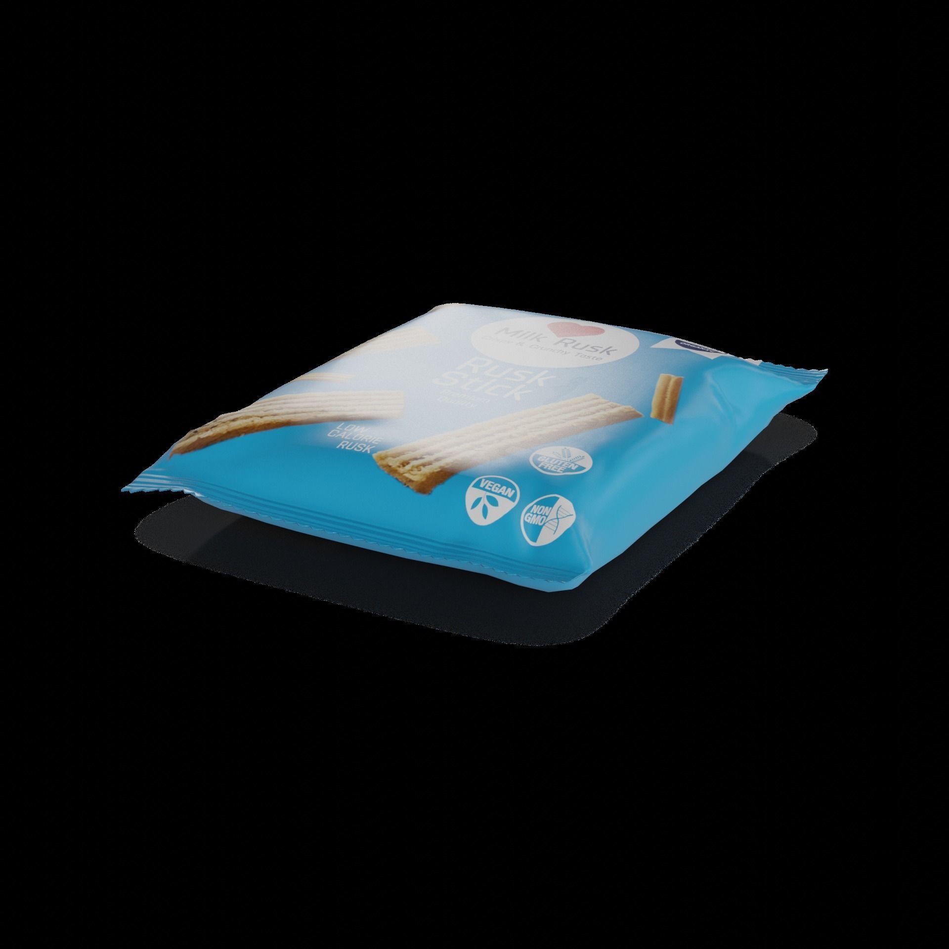 Biscuits rusks and other snacks Rusk Sticks Low-poly 3D model_1