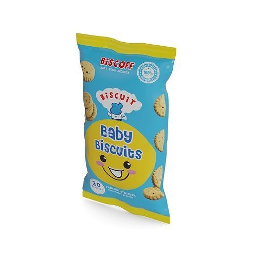 Biscuits rusks and other snacks Baby Biscuits Low-poly 3D model