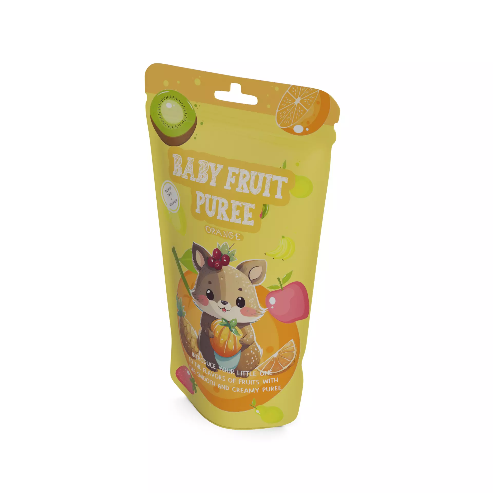 Baby and children drinks Baby Fruit Puree Low-poly 3D model