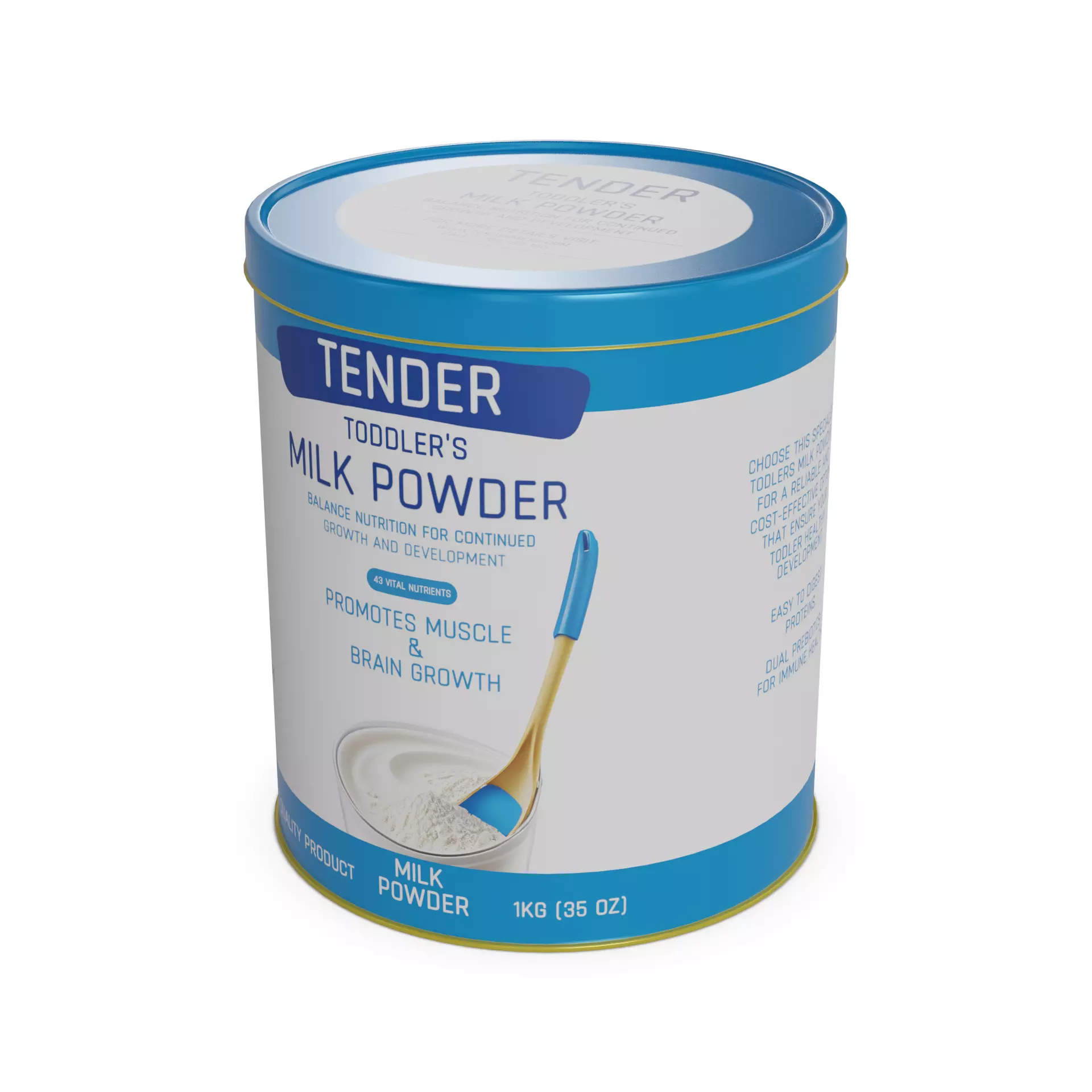 Baby and children drinks Toddler Milk Powder Low-poly 3D model_0