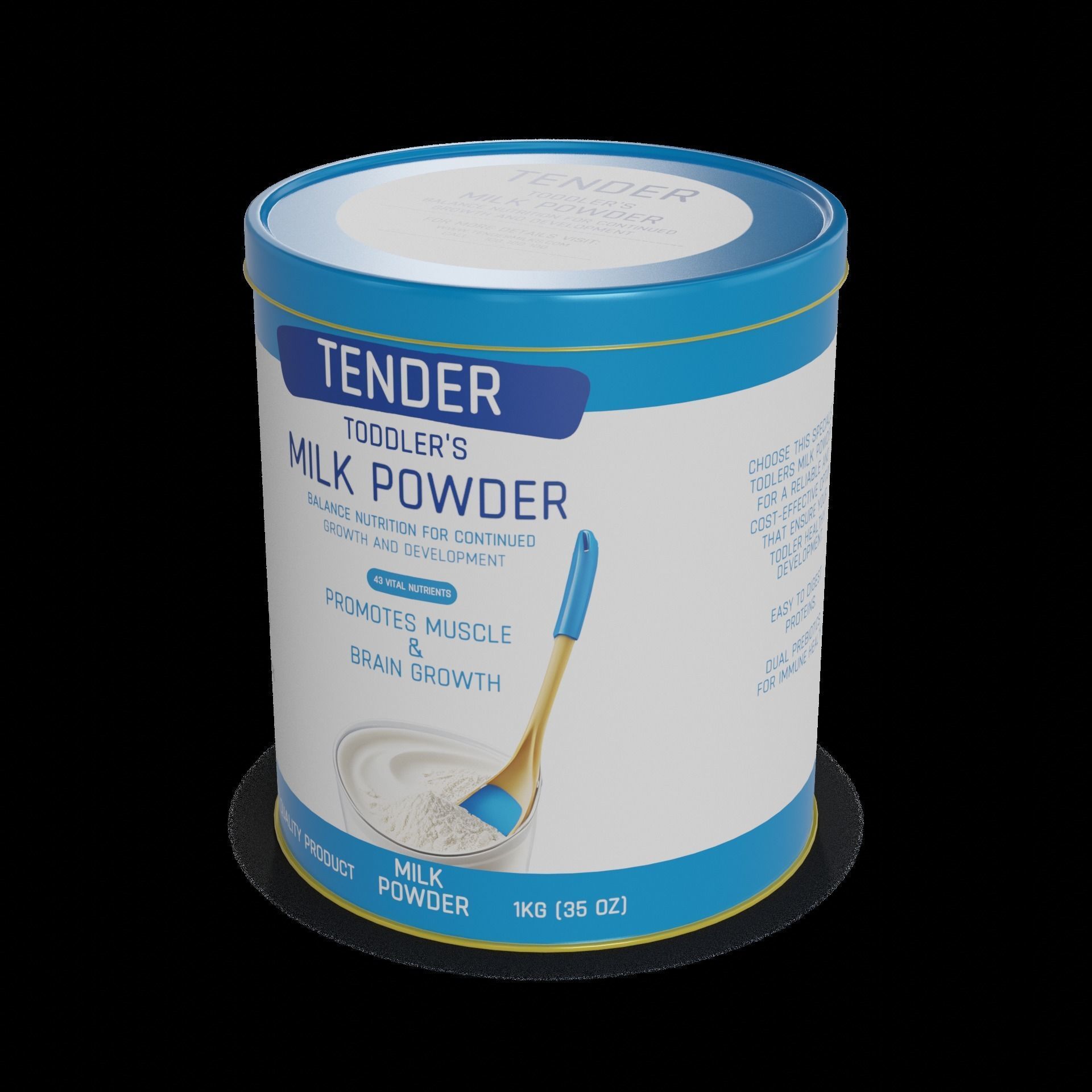 Baby and children drinks Toddler Milk Powder Low-poly 3D model_1