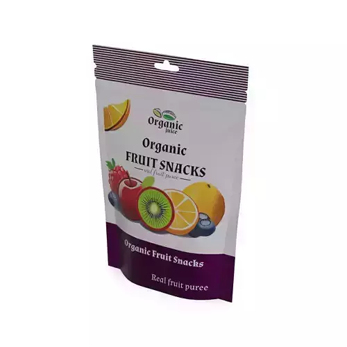 Baby and children drinks Organic Fruit Snacks Low-poly 3D model