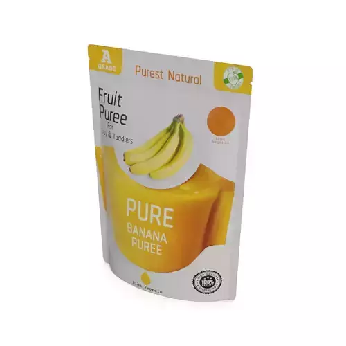 Baby and children drinks Fruit Puree Pouches Low-poly 3D model