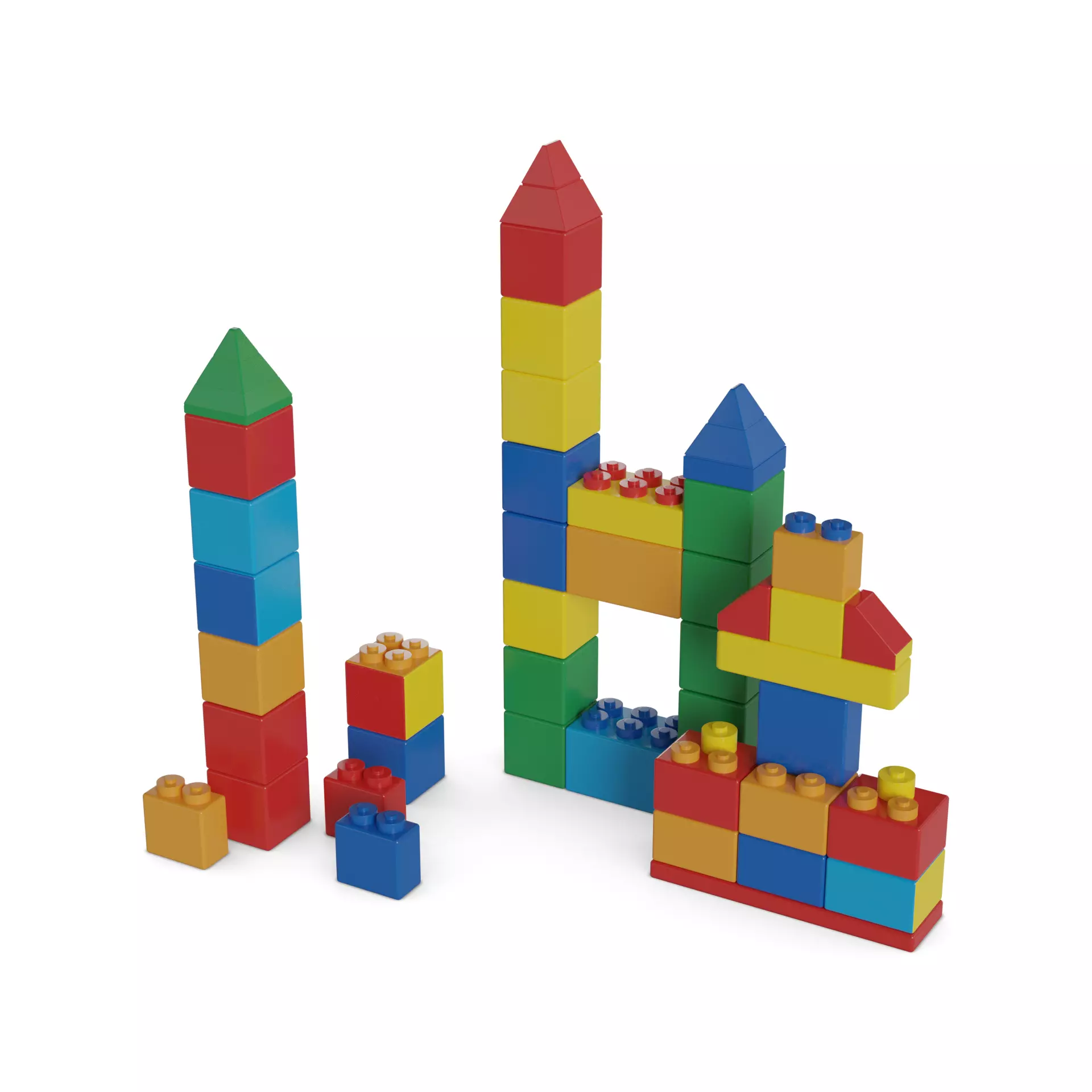 Constructors Mega Bloks First Builders Big Building Bag 3D model_0