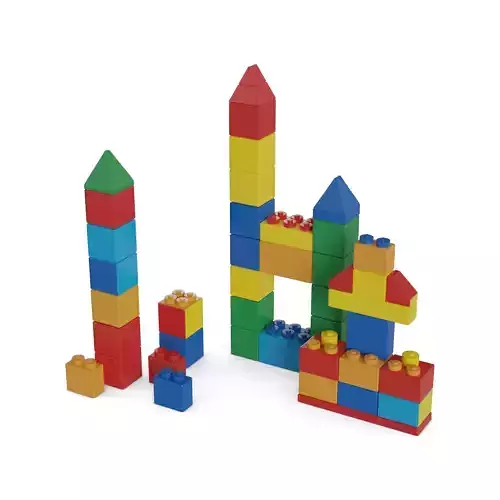 Constructors Mega Bloks First Builders Big Building Bag 3D model