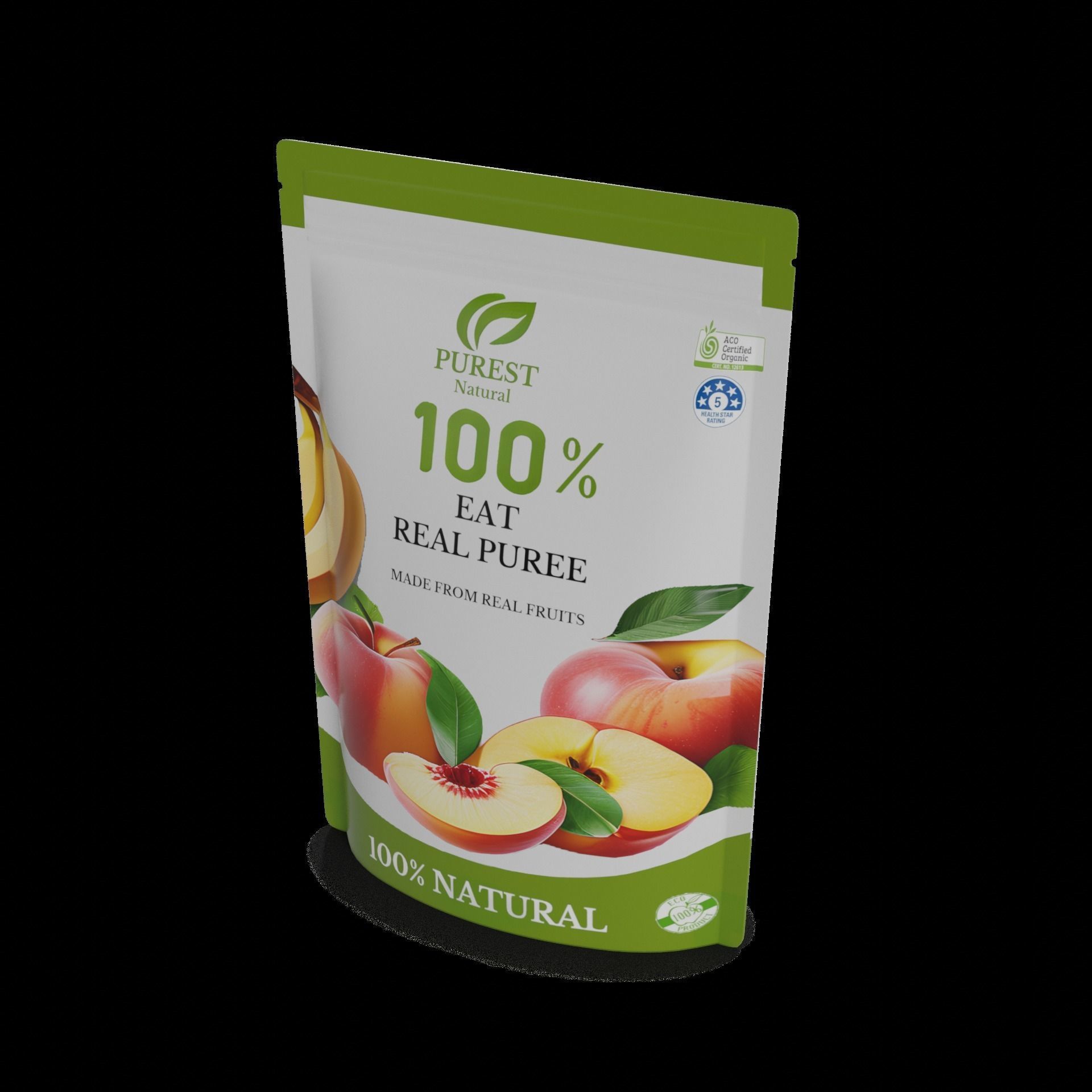 Fruit and dessert puree Mixed Fruit Puree Low-poly 3D model_1