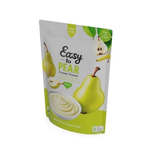 Fruit and dessert puree Pear Banana Puree Low-poly 3D model