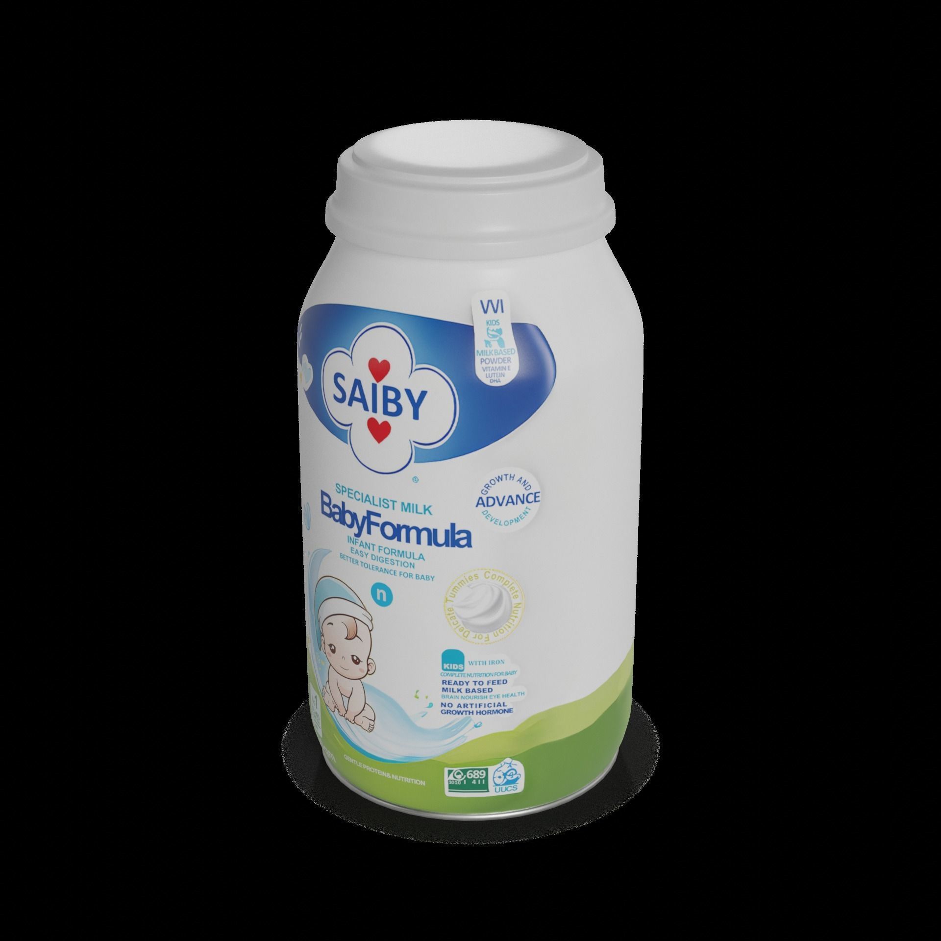 Specialist baby formula milk Baby and kids Low-poly 3D model_1