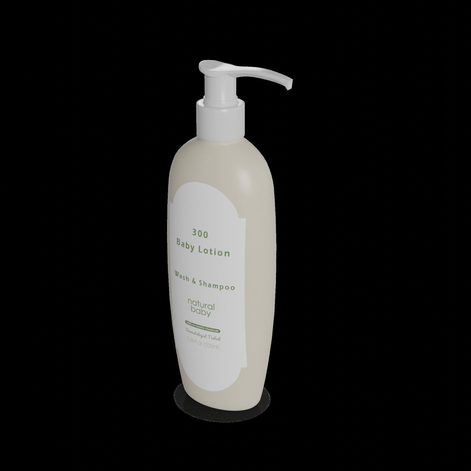 Other baby care products Baby Lotion Low-poly 3D model_1