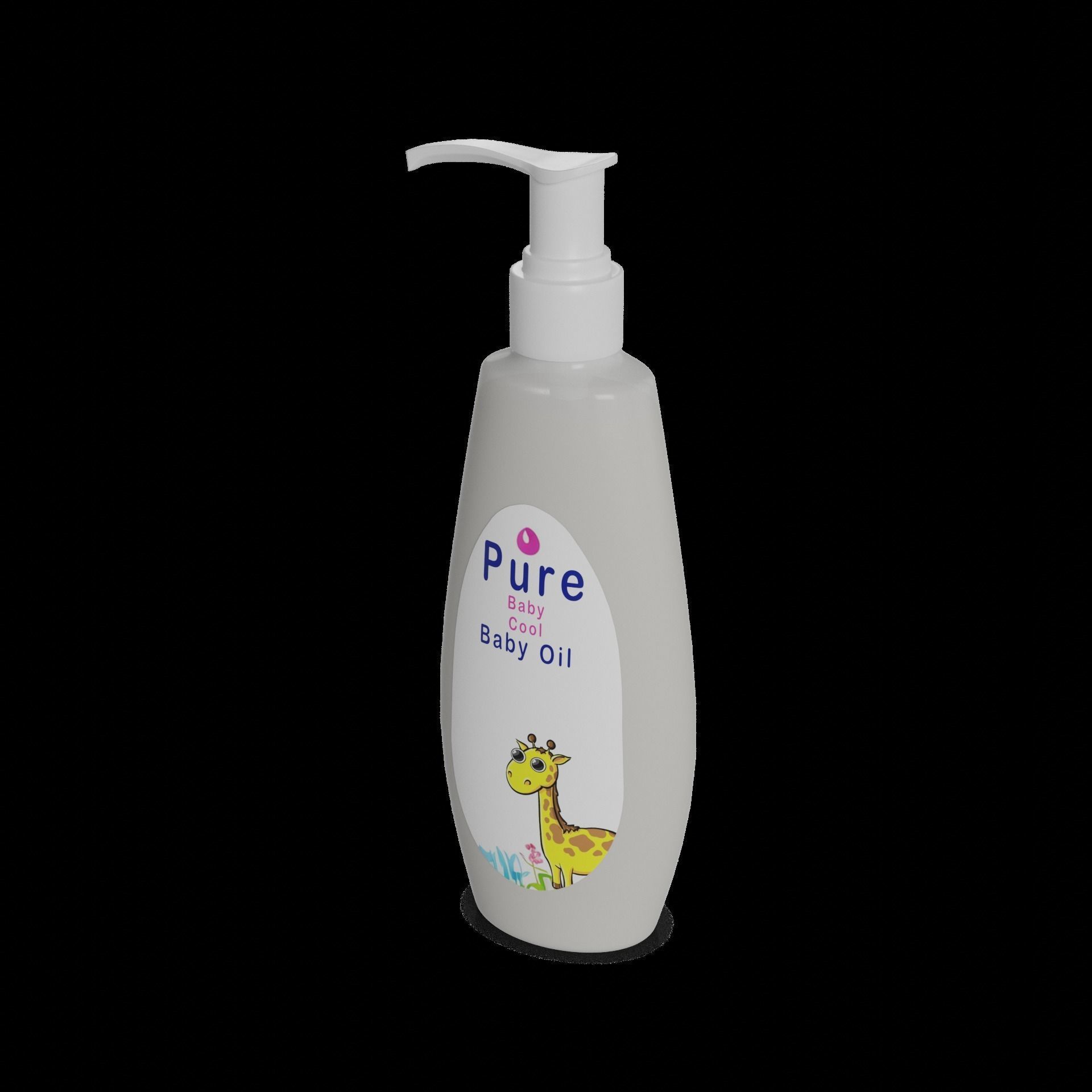 Other baby care products Baby Oil Low-poly 3D model_1
