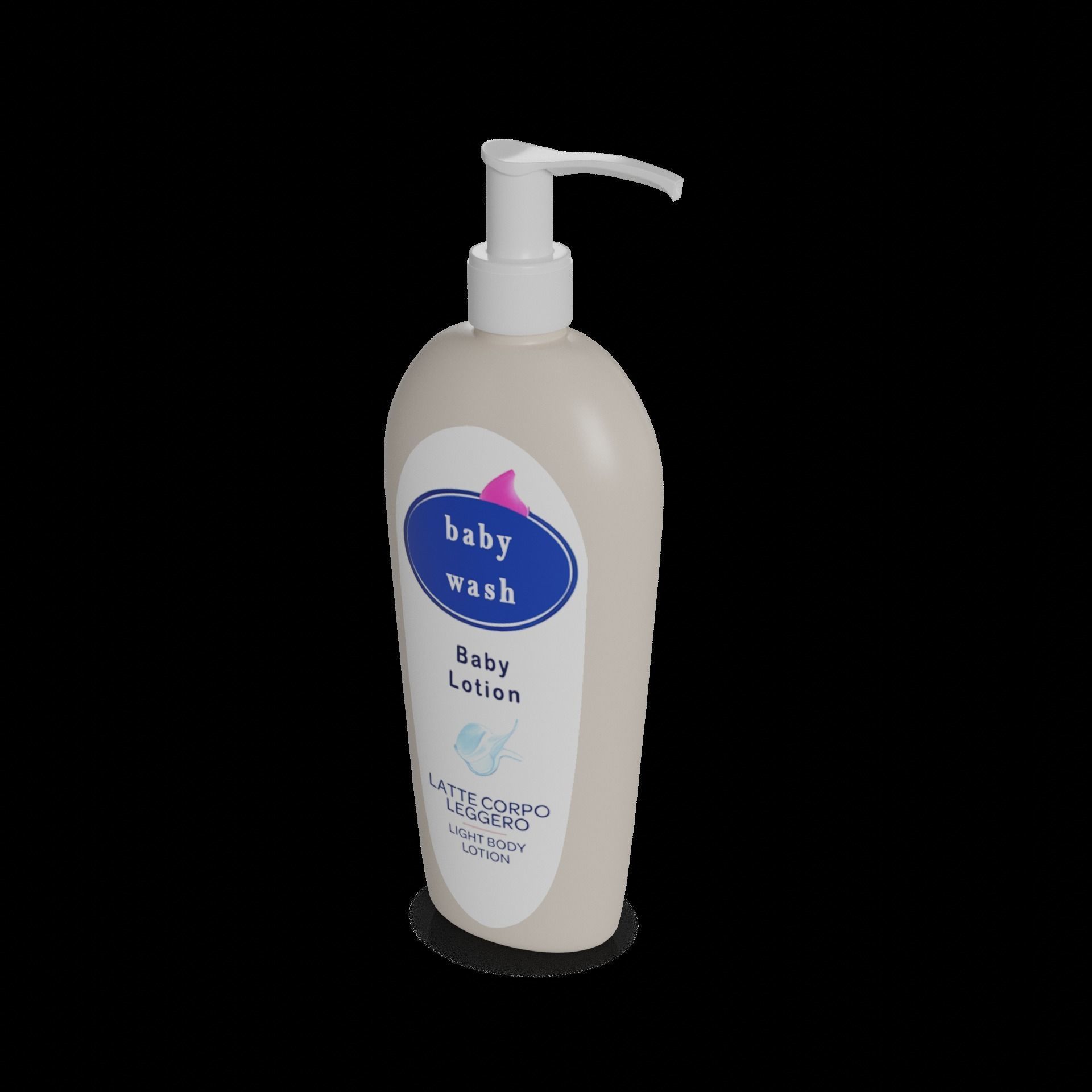 Other baby care products Baby Lotion Low-poly 3D model_1