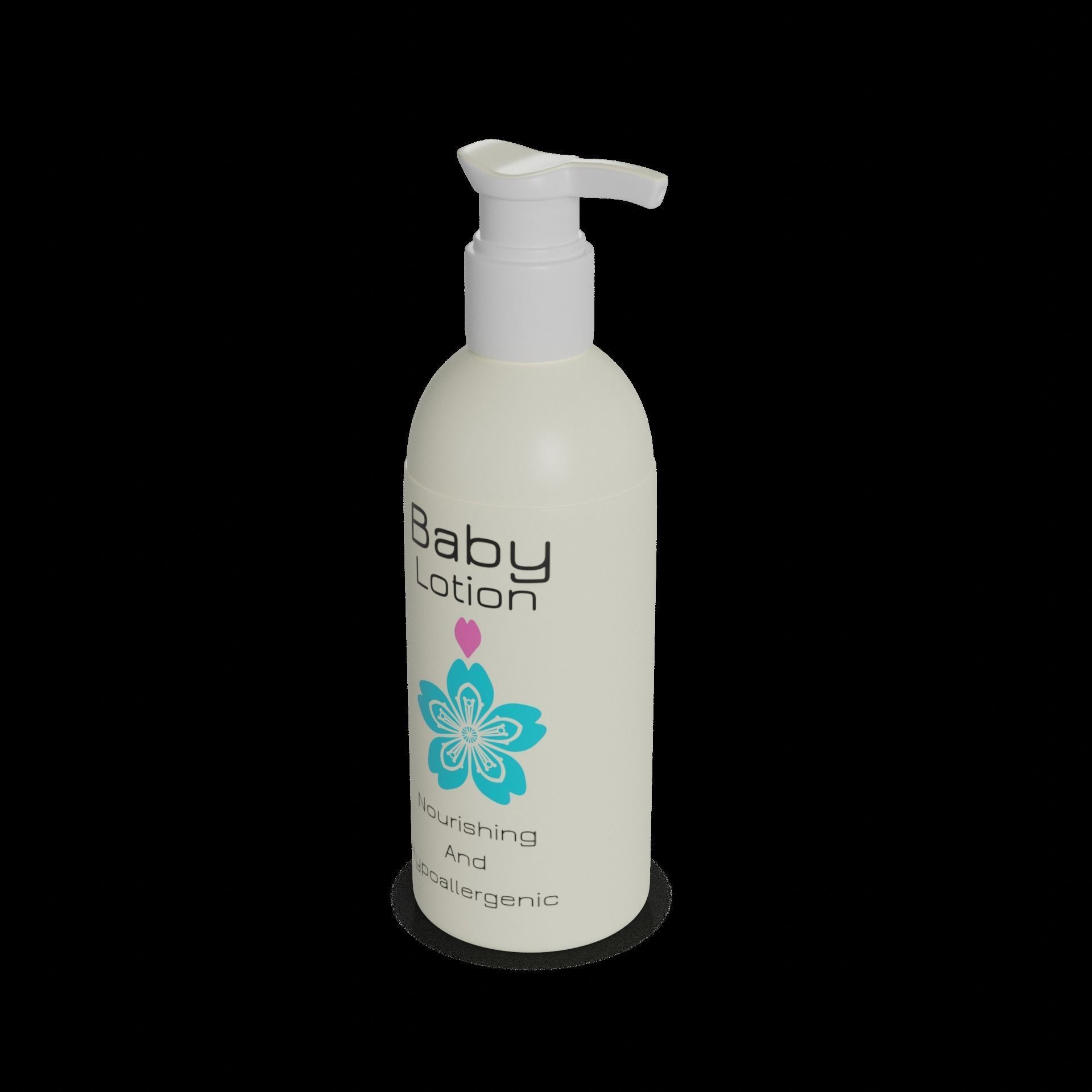Other baby care products Baby Lotion Low-poly 3D model_1