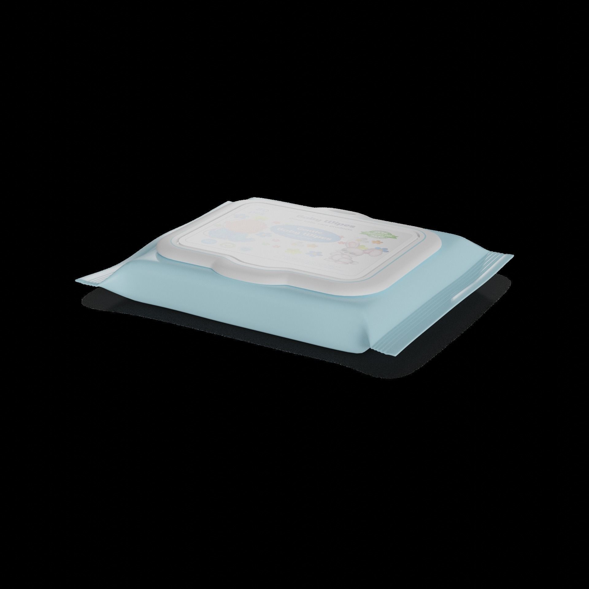 Other baby care products Baby Wipes Low-poly 3D model_1