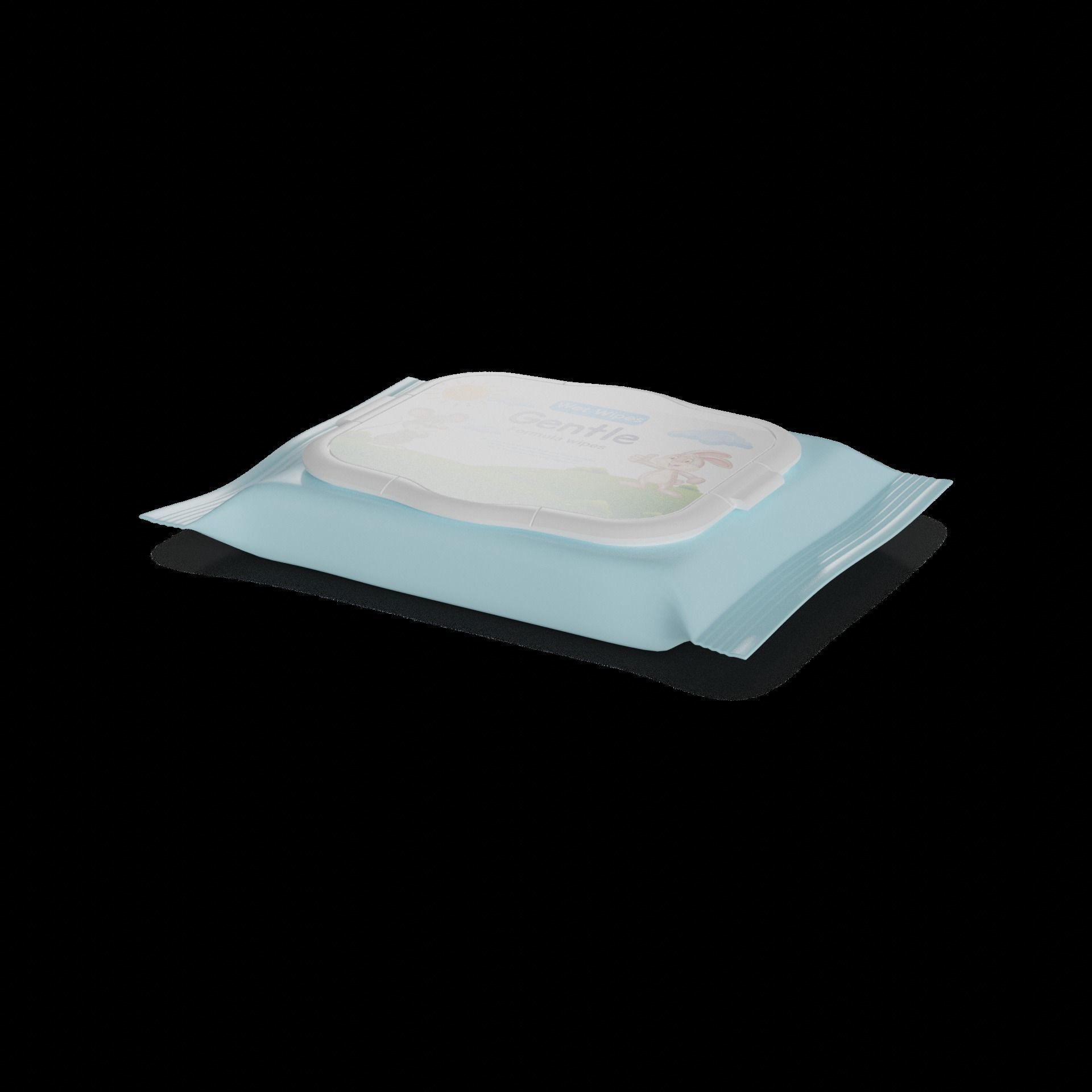 Other baby care products Baby Wipes Low-poly 3D model_1