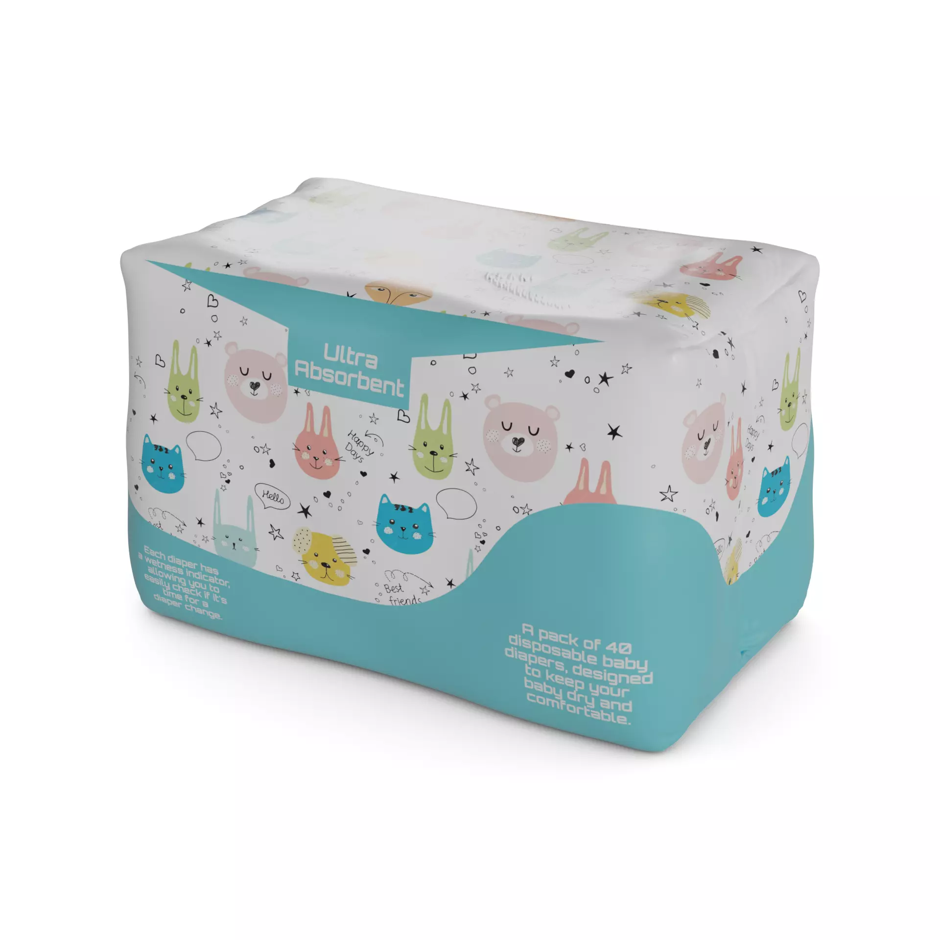 Other baby care products Baby Diapers 3D model_0