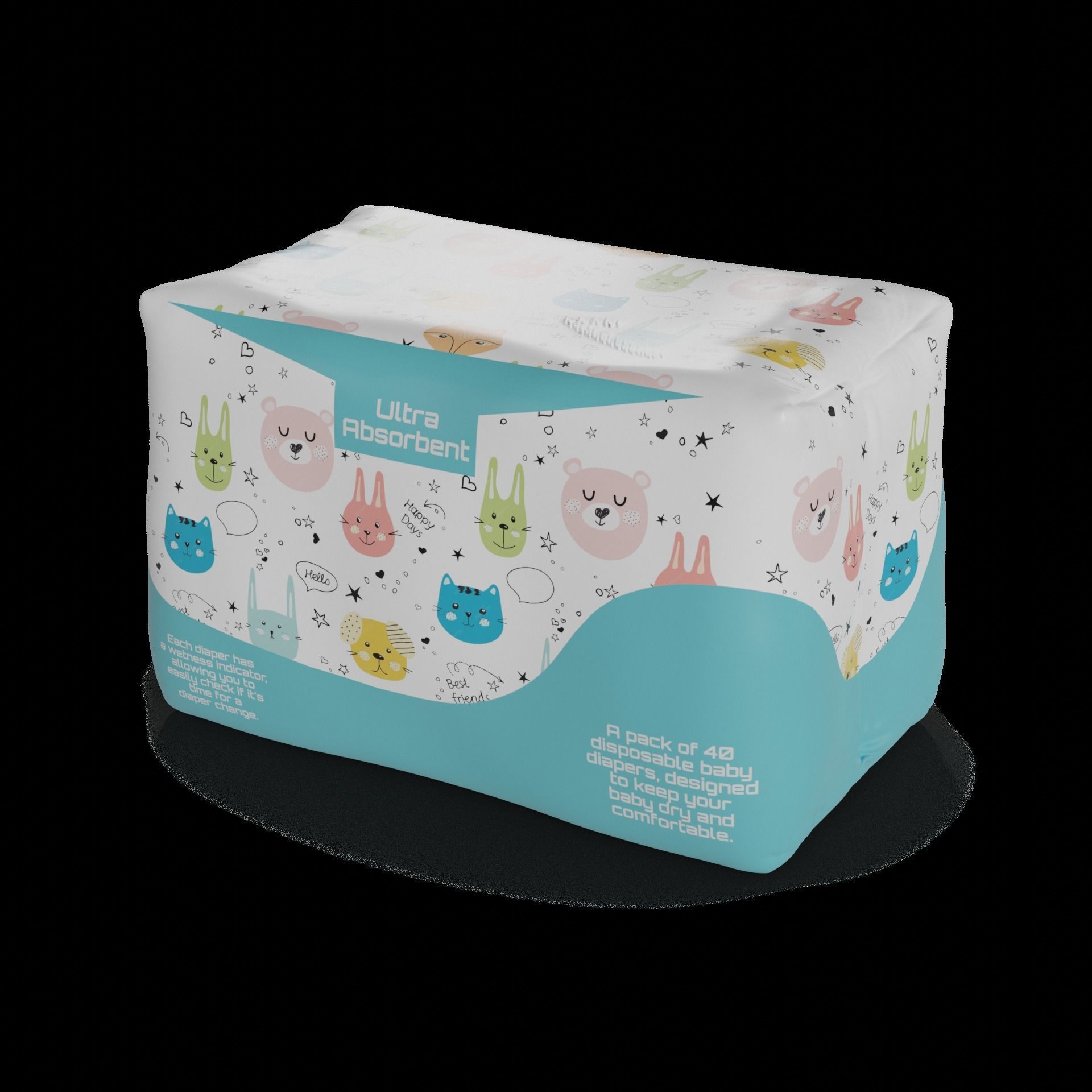 Other baby care products Baby Diapers 3D model_1
