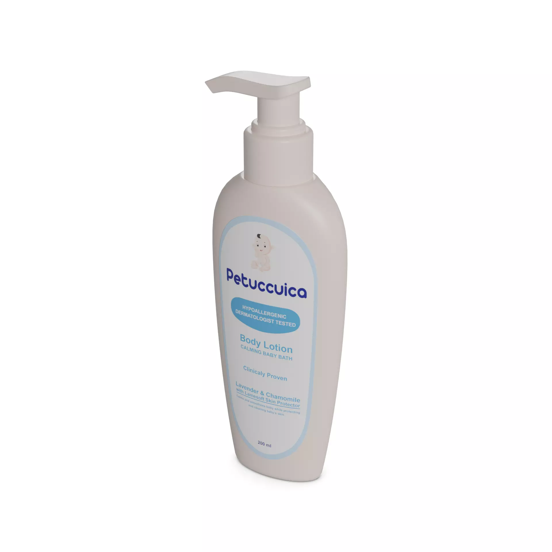 Other baby care products Baby Lotion Low-poly 3D model_0