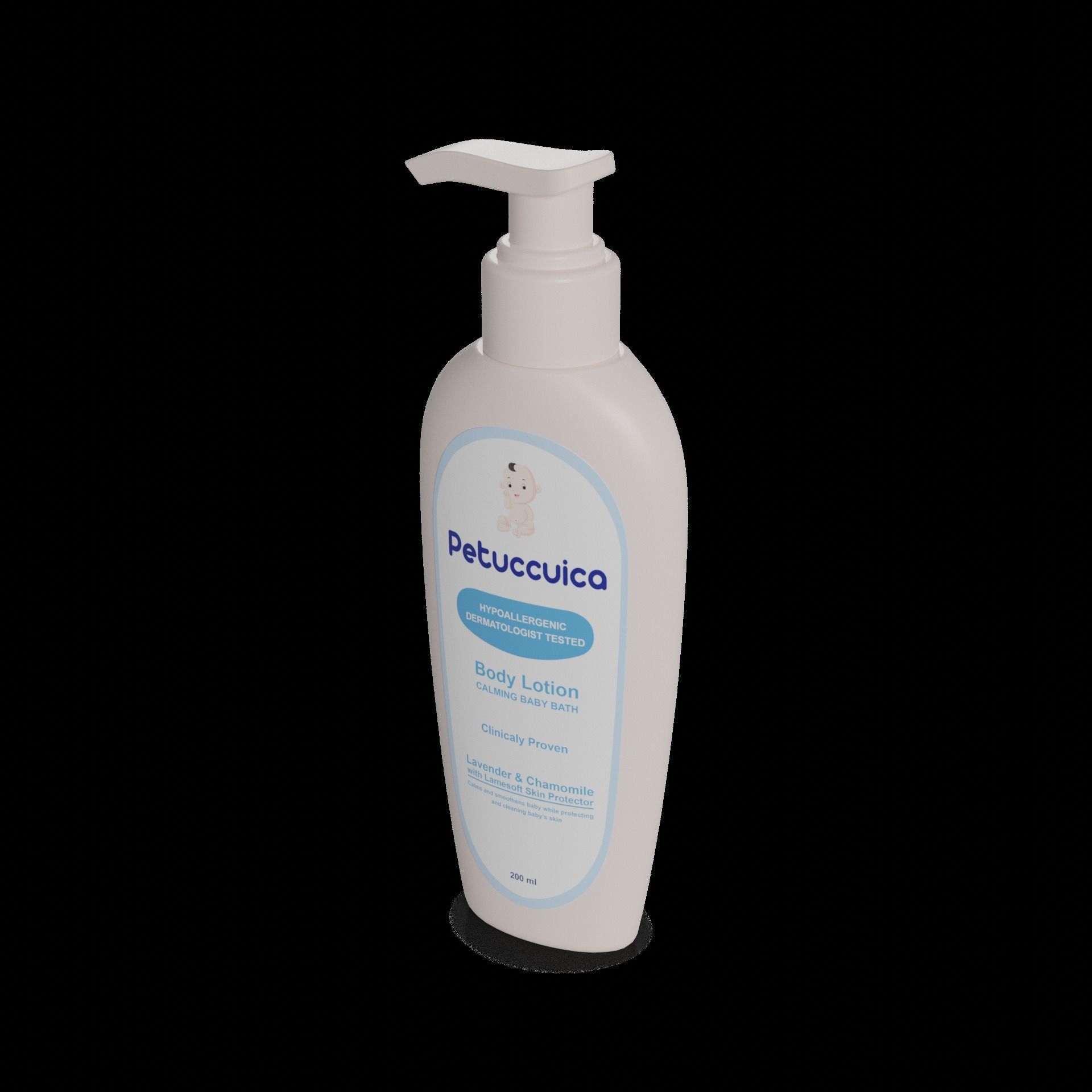 Other baby care products Baby Lotion Low-poly 3D model_1