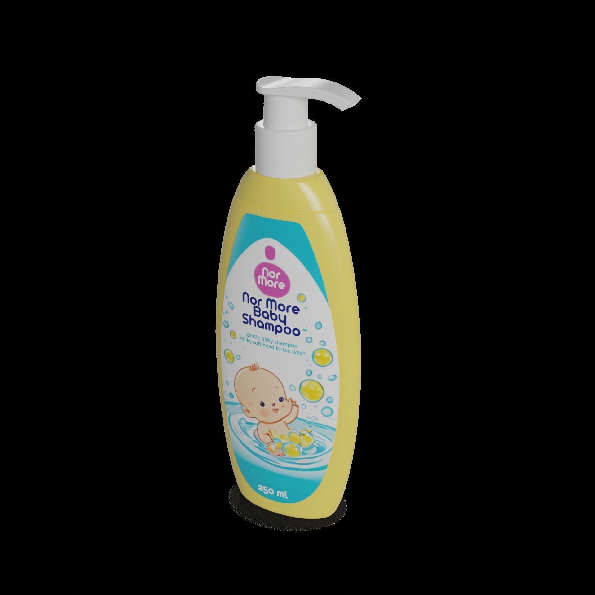 Other baby care products Baby Shampoo Low-poly 3D model_1