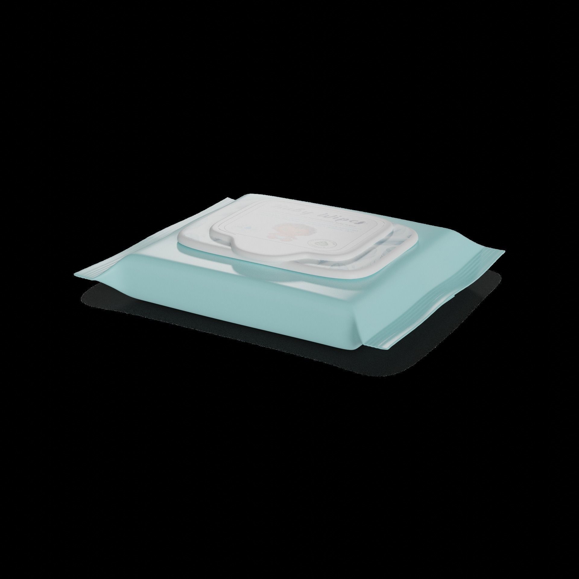 Baby feeding and care Baby Wipes 3D model_1