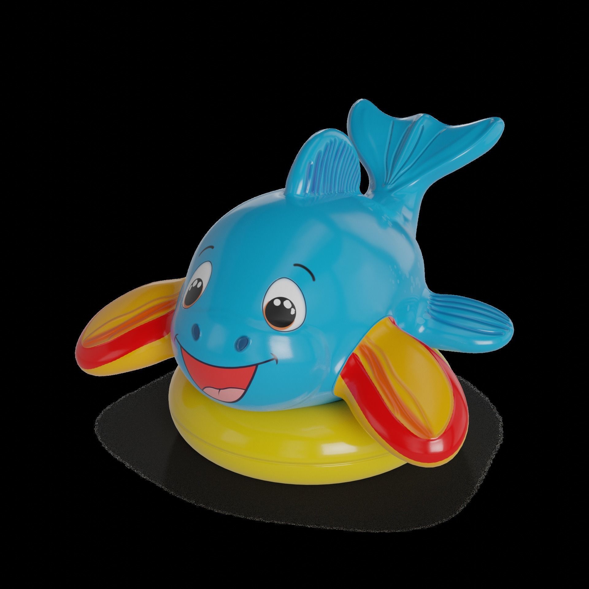 Baby feeding and care Baby Bath Toy Low-poly 3D model_1