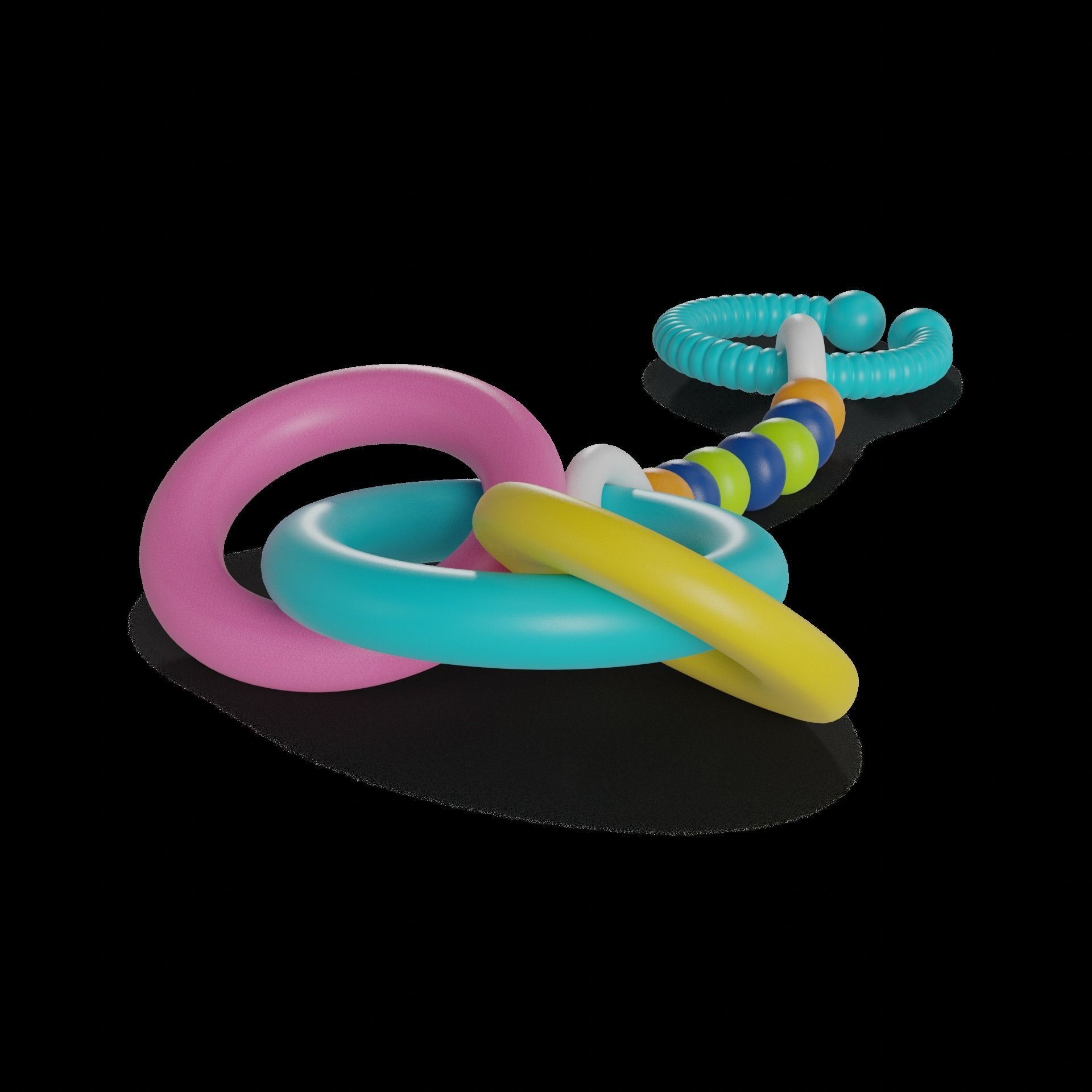 Baby feeding and care Baby Teether 3D model_17