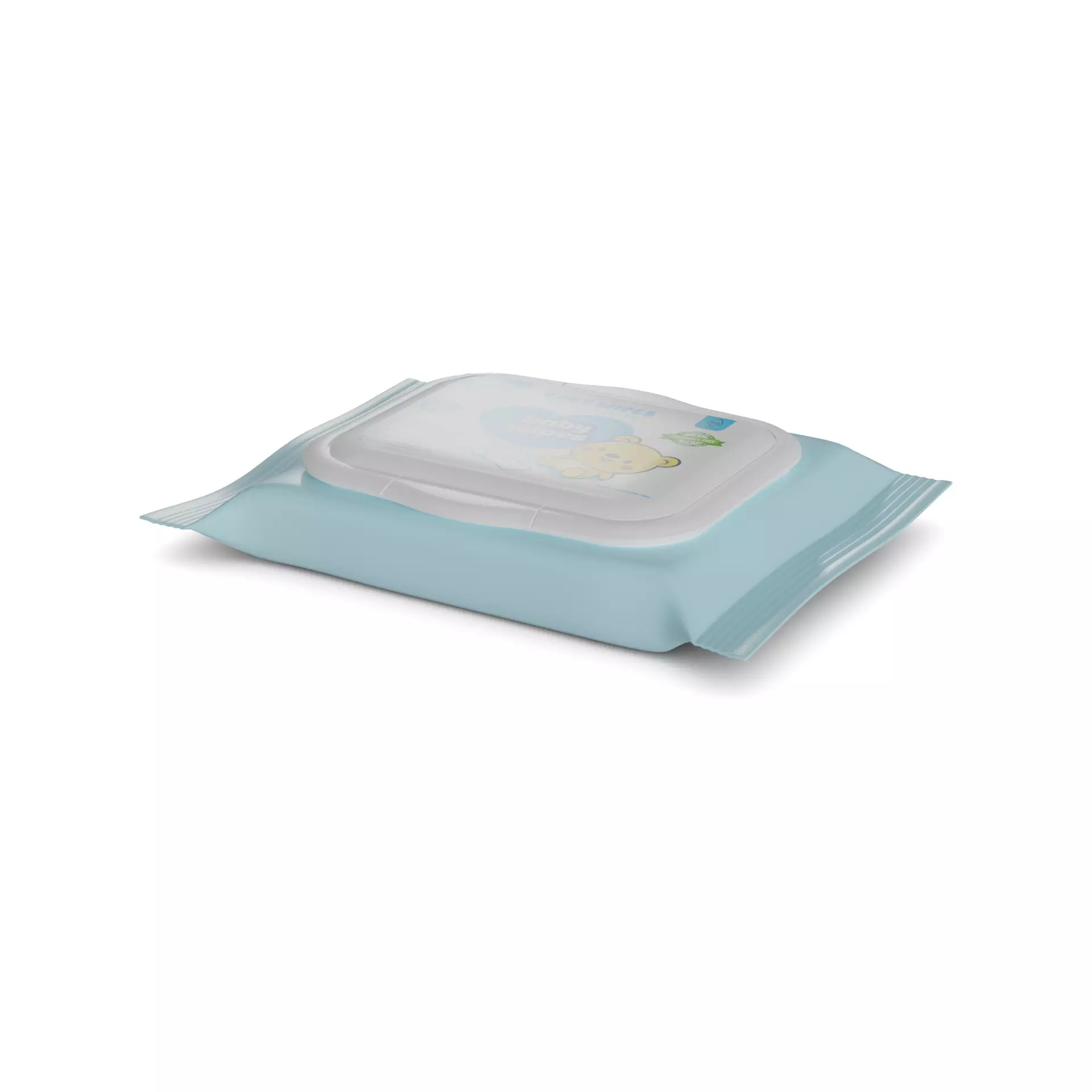 Baby feeding and care Baby Wipes Low-poly 3D model_0