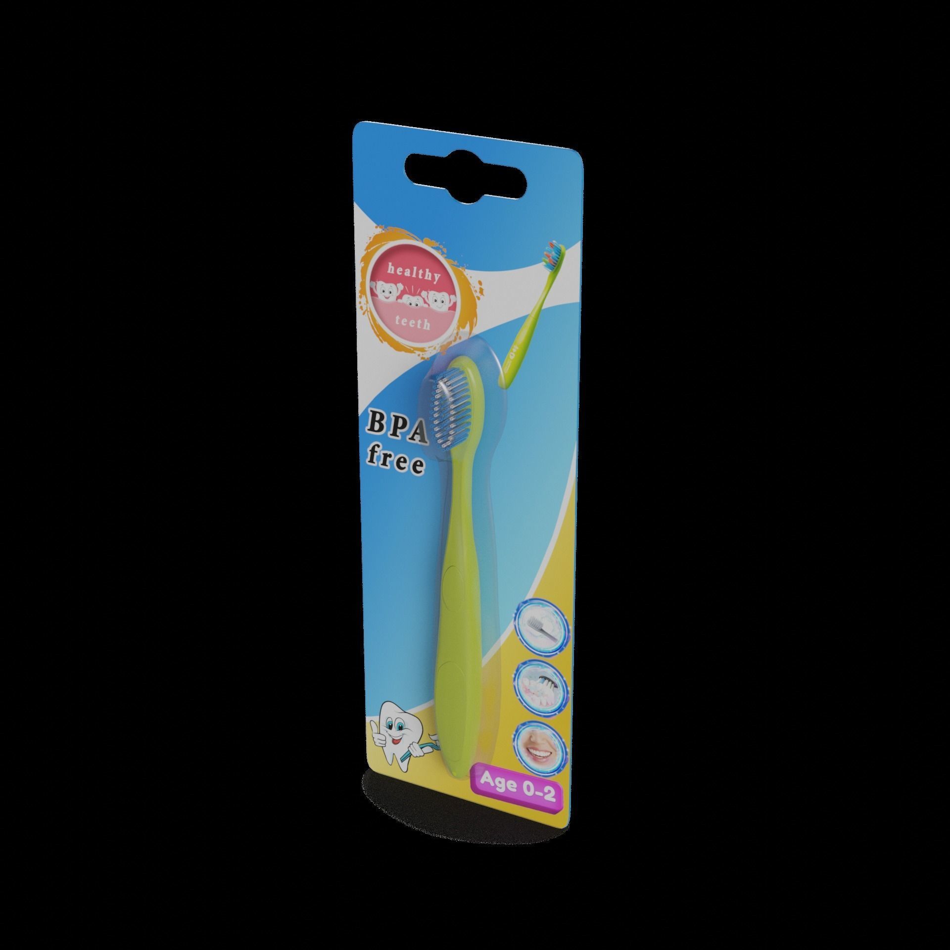 Baby feeding and care Baby Toothbrush 3D model_1