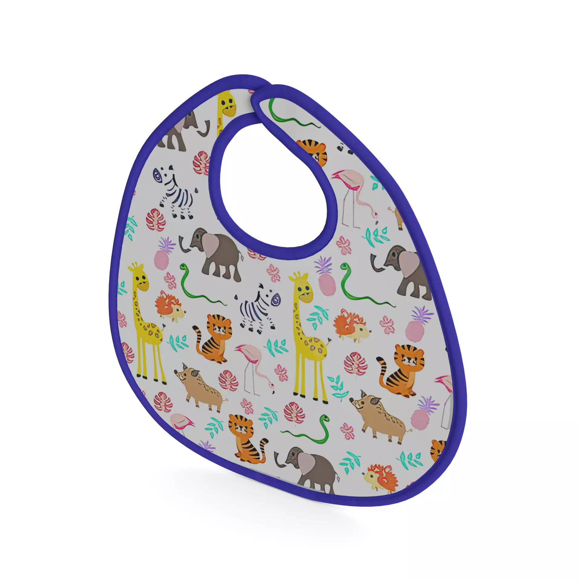 Baby feeding and care Baby Bib Low-poly 3D model_0