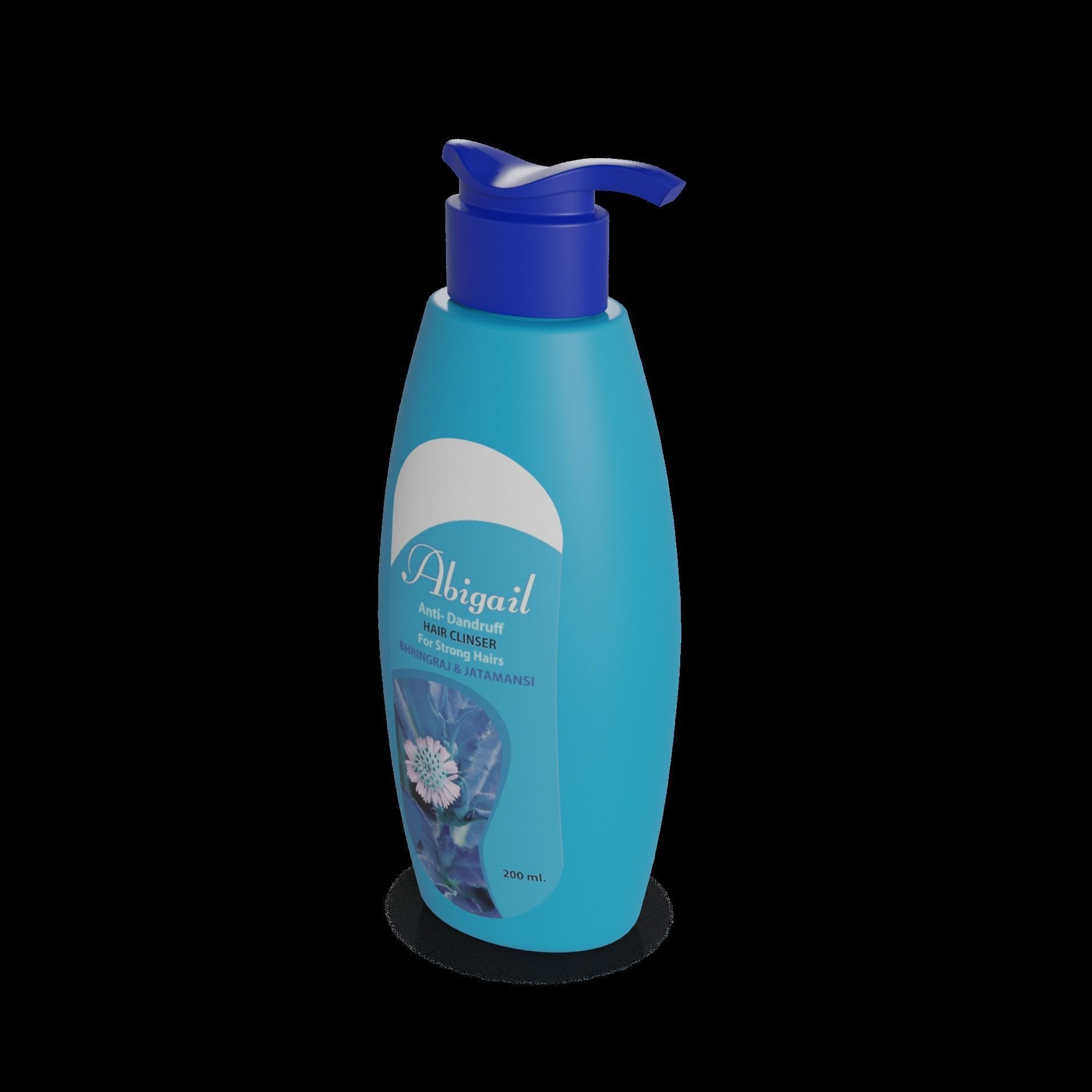 Baby feeding and care Baby Shampoo Low-poly 3D model_1