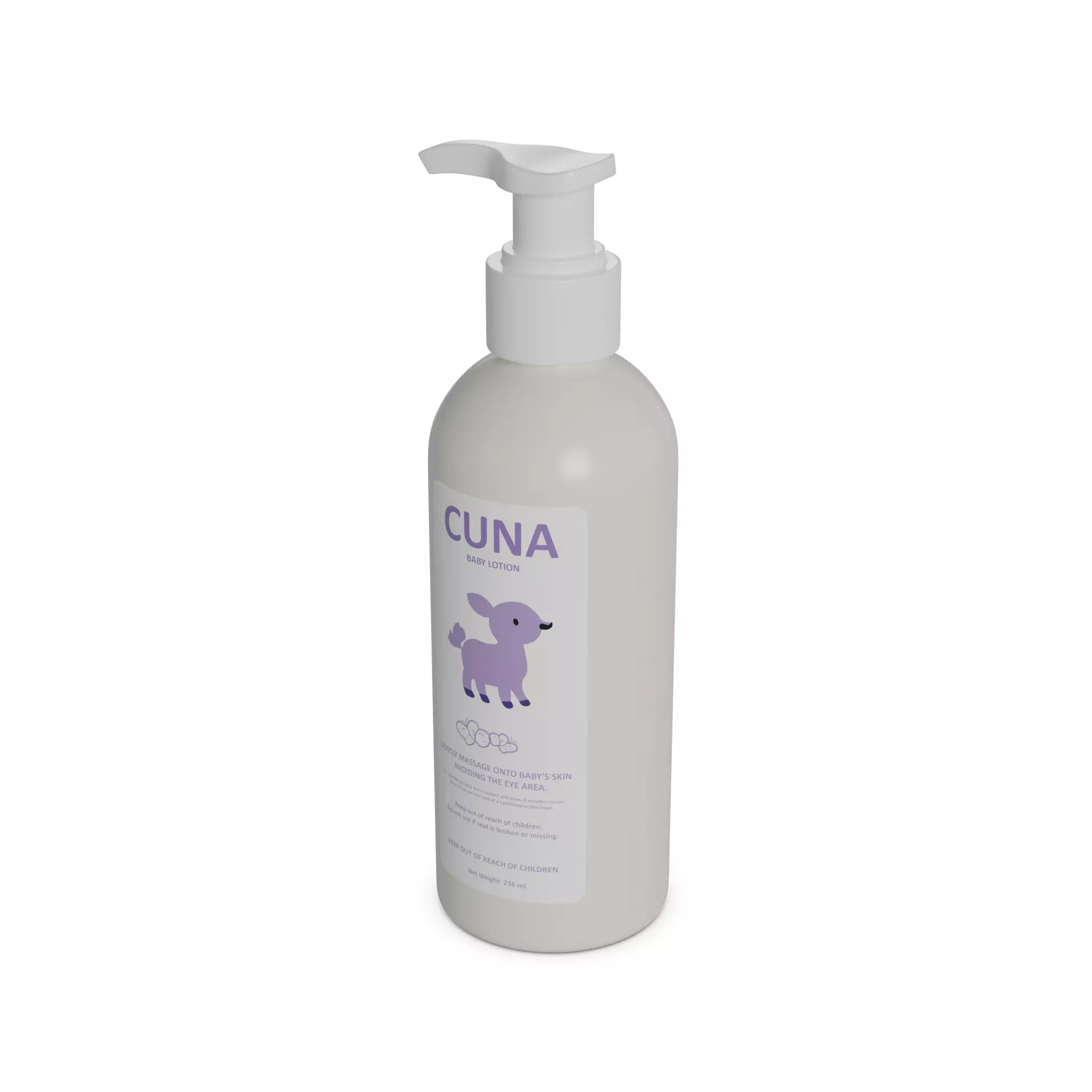 Baby feeding and care Baby Lotion Low-poly 3D model