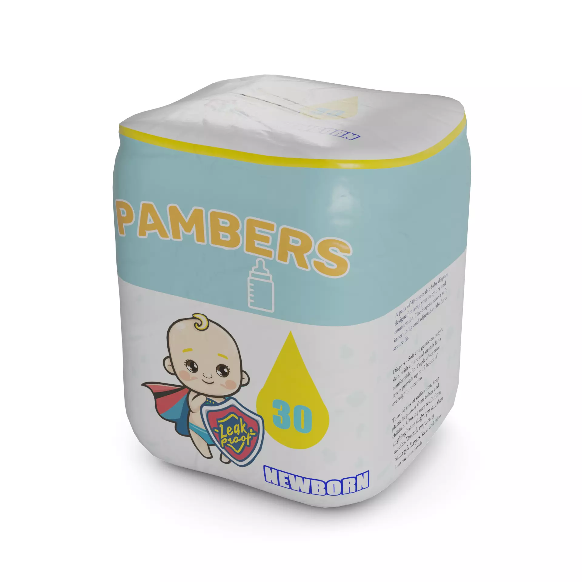 Diapers Diapers Low-poly 3D model