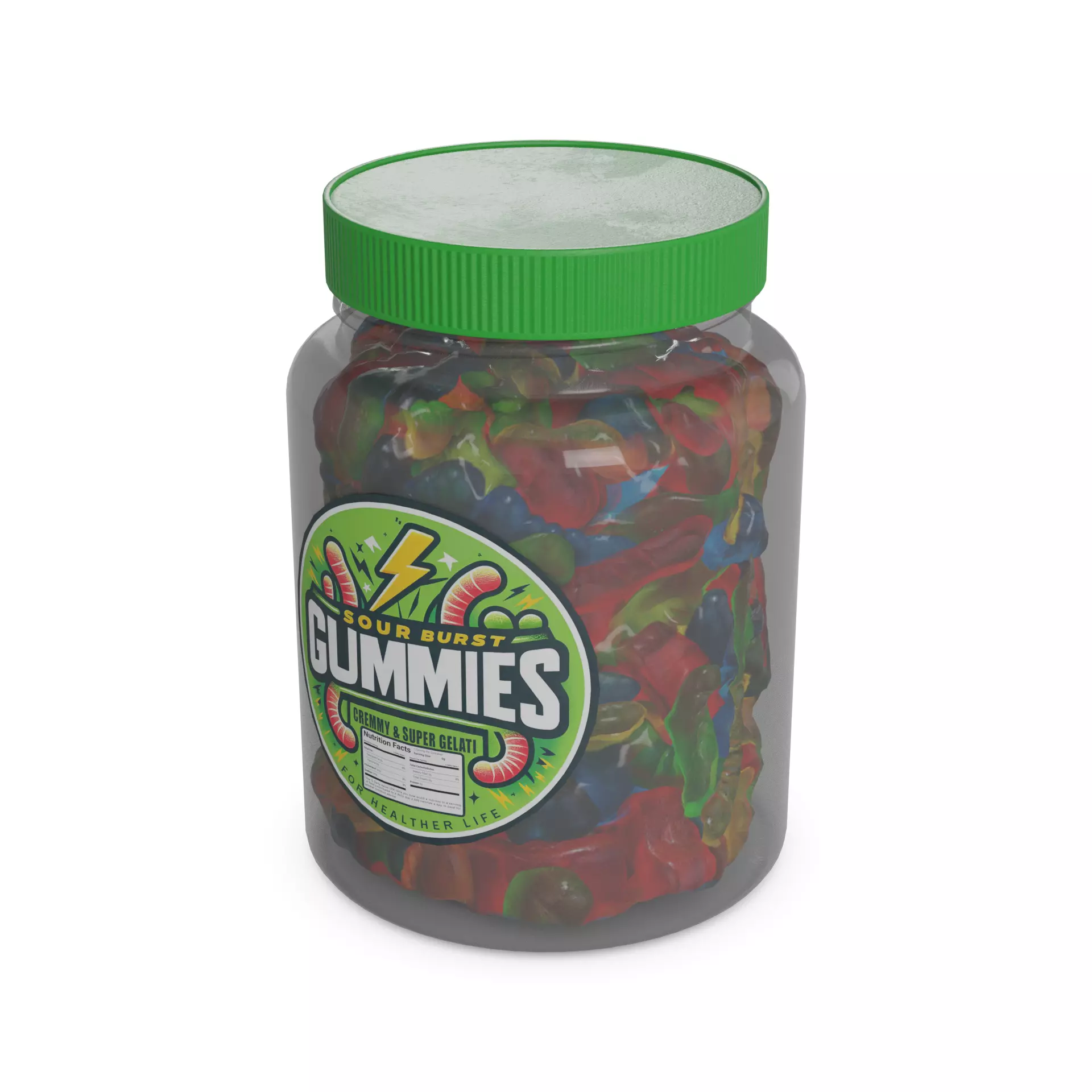 Gummies Sour Burst Gummies Low-poly 3D model_0