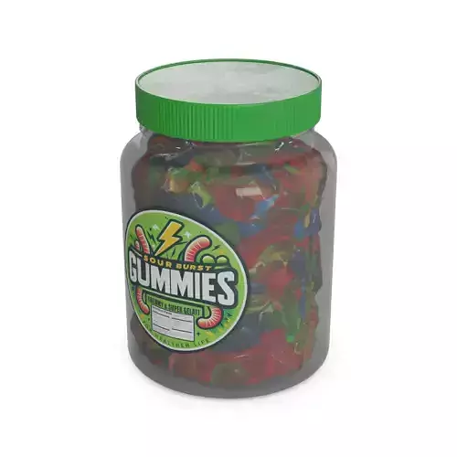 Gummies Sour Burst Gummies Low-poly 3D model