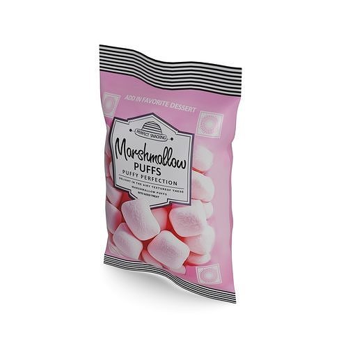Marshmallows Marshmallow Puffs Low-poly 3D model