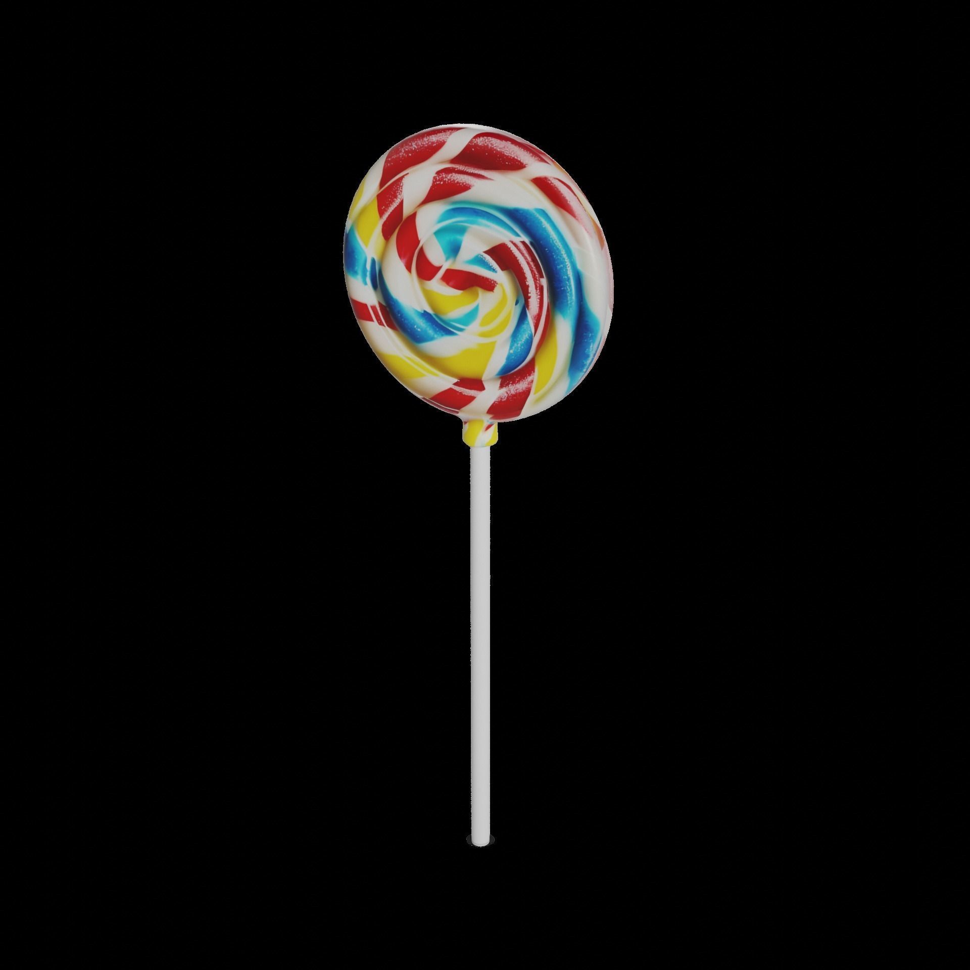 Lollipops and caramel Lollipop Low-poly 3D model_1