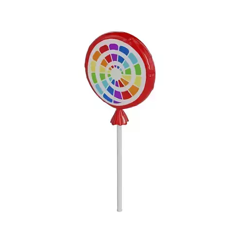 Lollipops and caramel Fruit-flavored Lollipop Low-poly 3D model